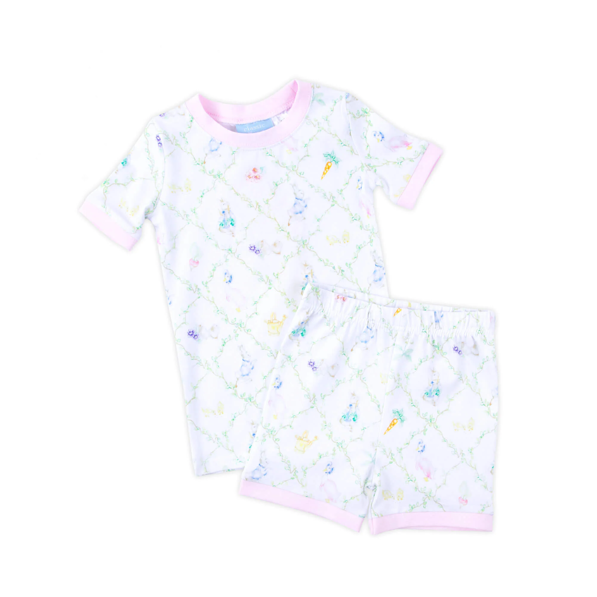 Storybook Rabbit Pink Short Pajamas - Image 4
