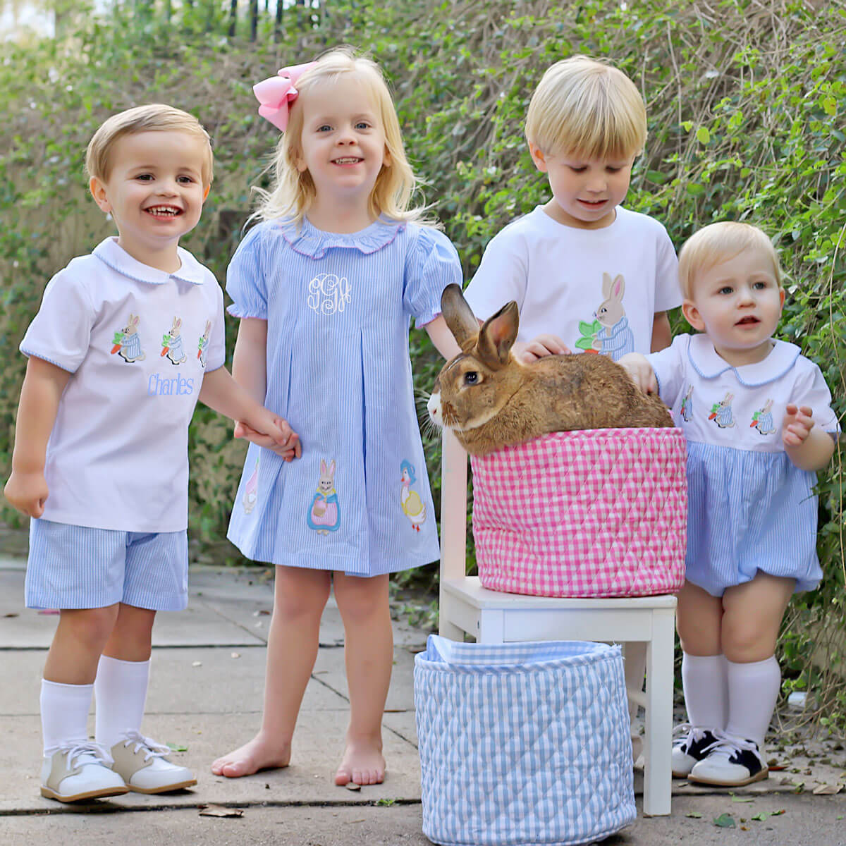 Storybook Rabbit White Short Sleeve Shirt - Image 3