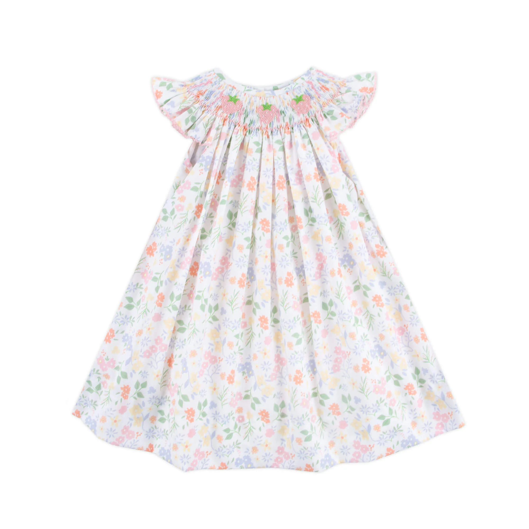 Strawberry Smocked Floral Dress - Image 3
