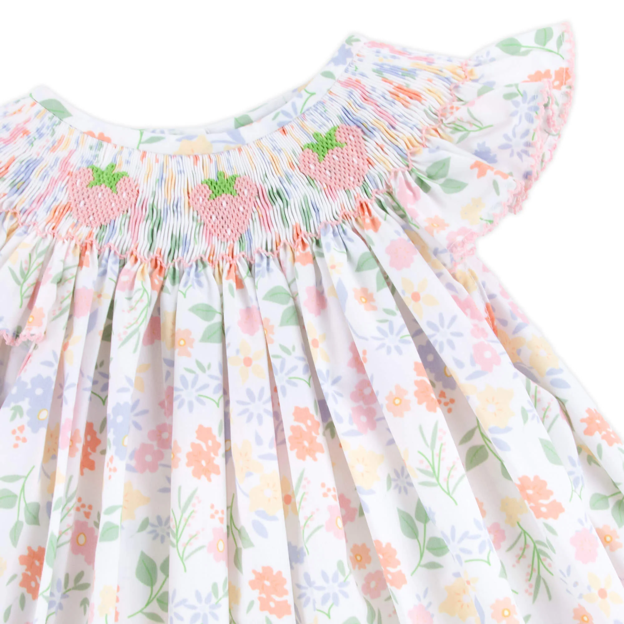 Strawberry Smocked Floral Dress - Image 4
