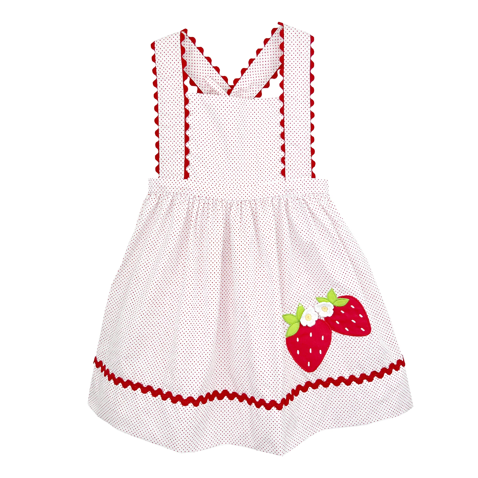 Strawberry Red Polka Dot Sun Dress - Image 2