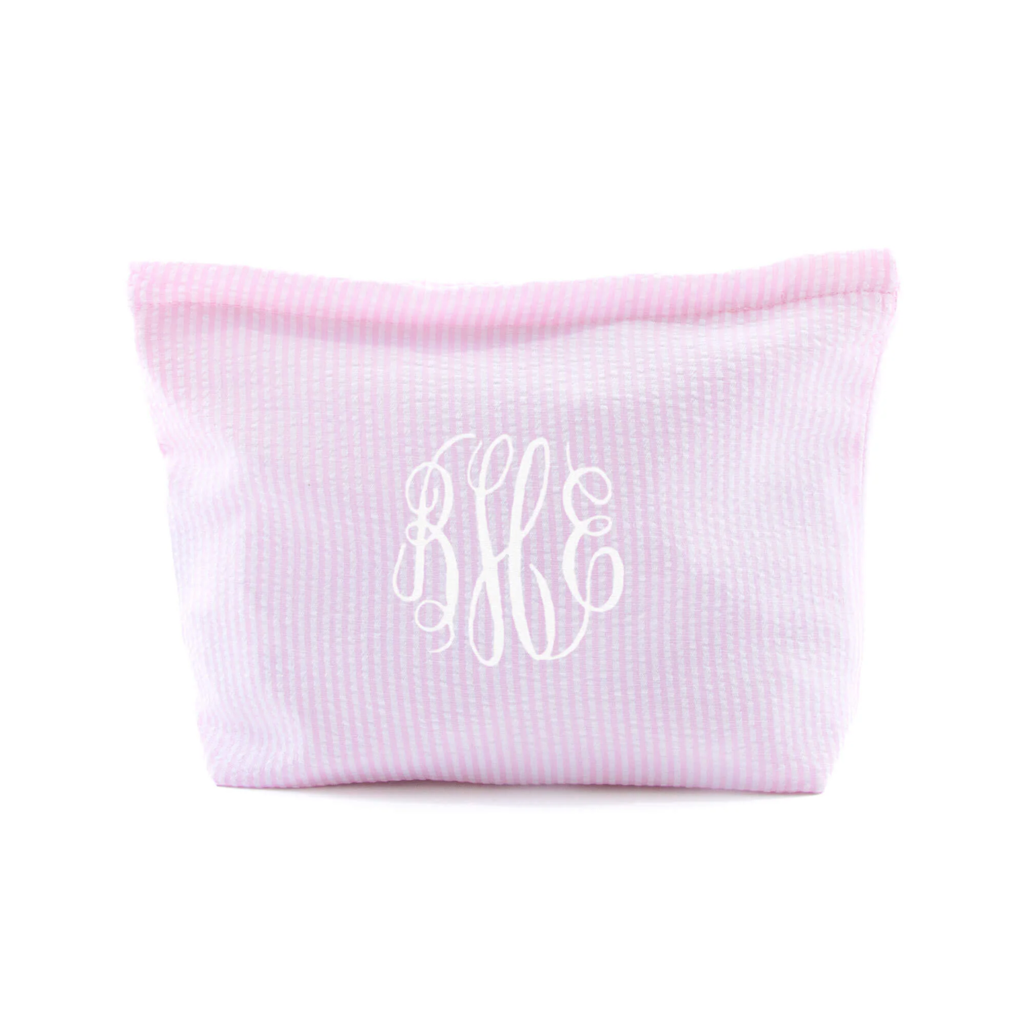Stripe Seersucker Cosmetic Bag - Image 3