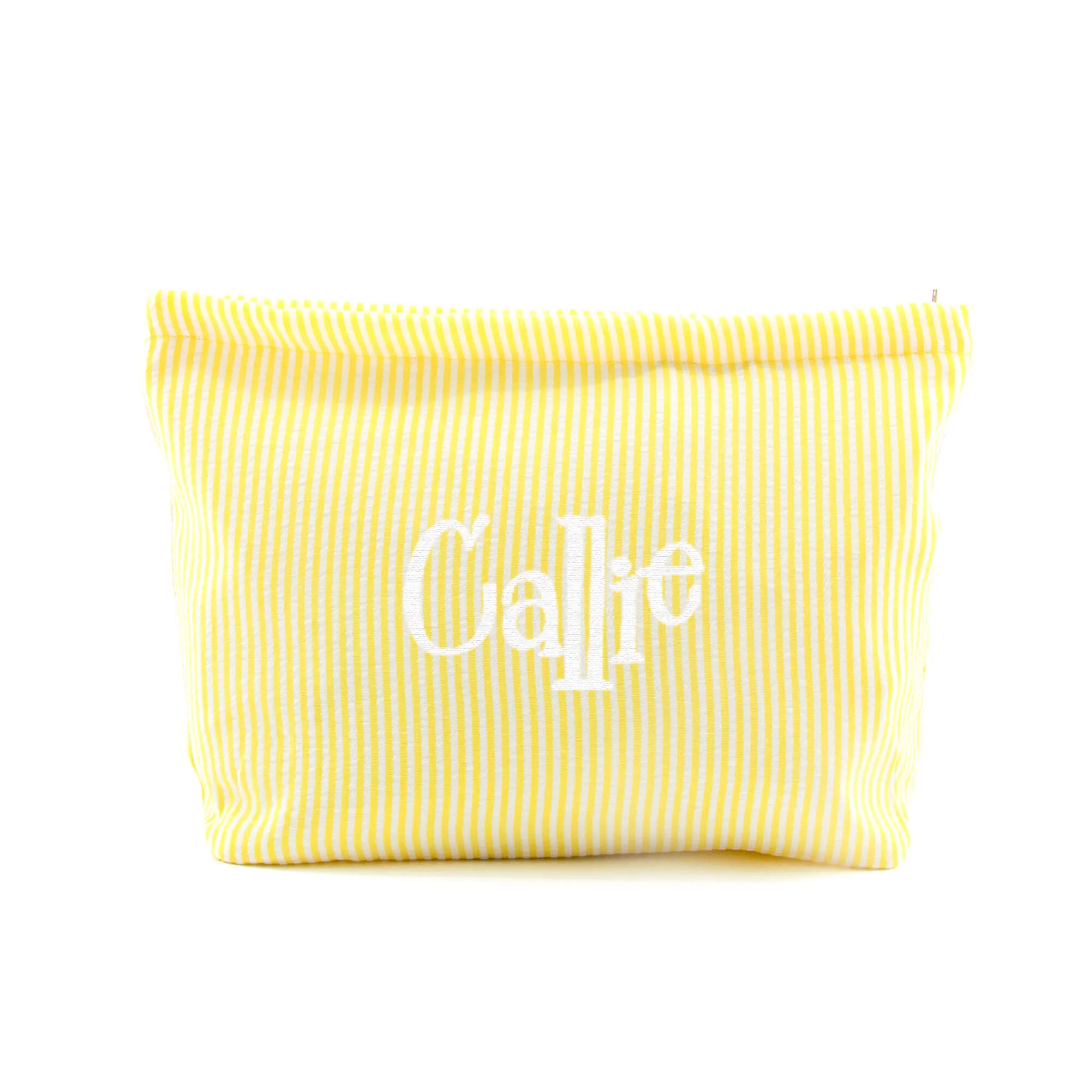 Stripe Seersucker Cosmetic Bag - Image 5