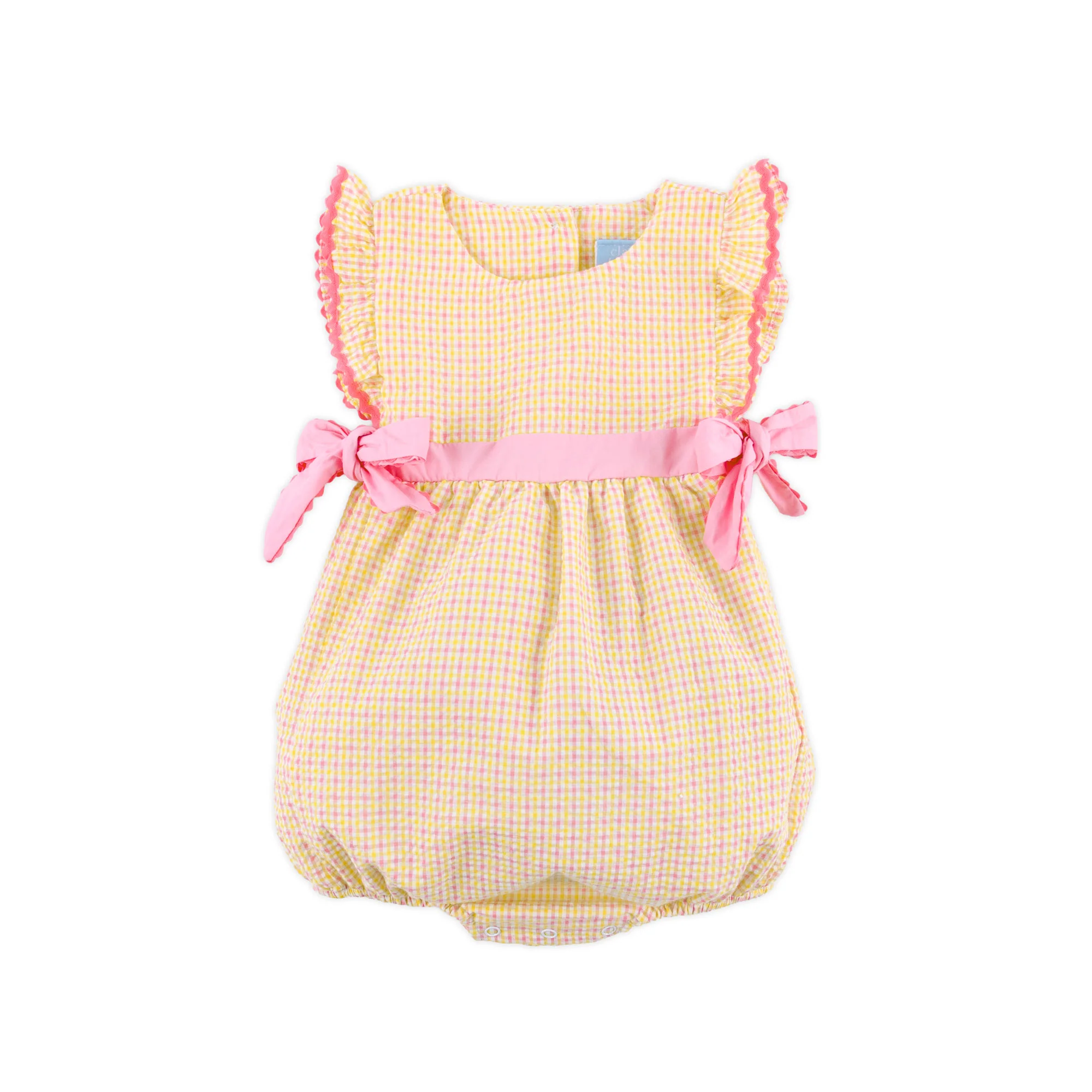 Summer Days Yellow & Pink Gingham Avery Bubble - Image 2