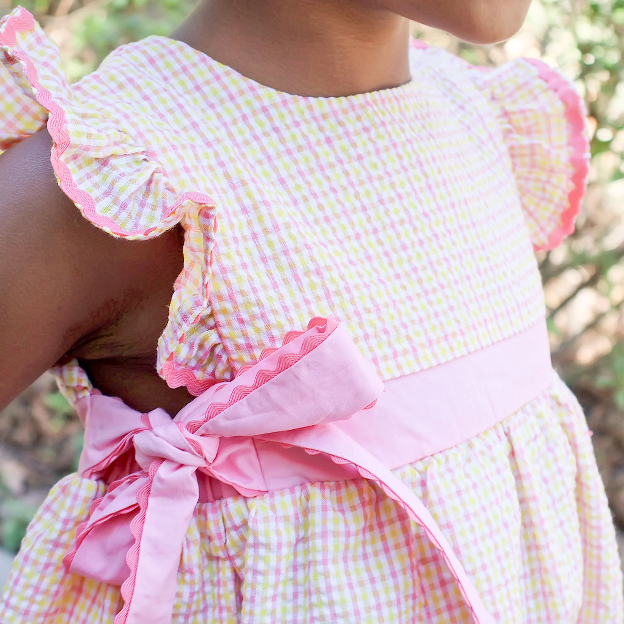 Summer Days Yellow & Pink Gingham Avery Dress - Image 3