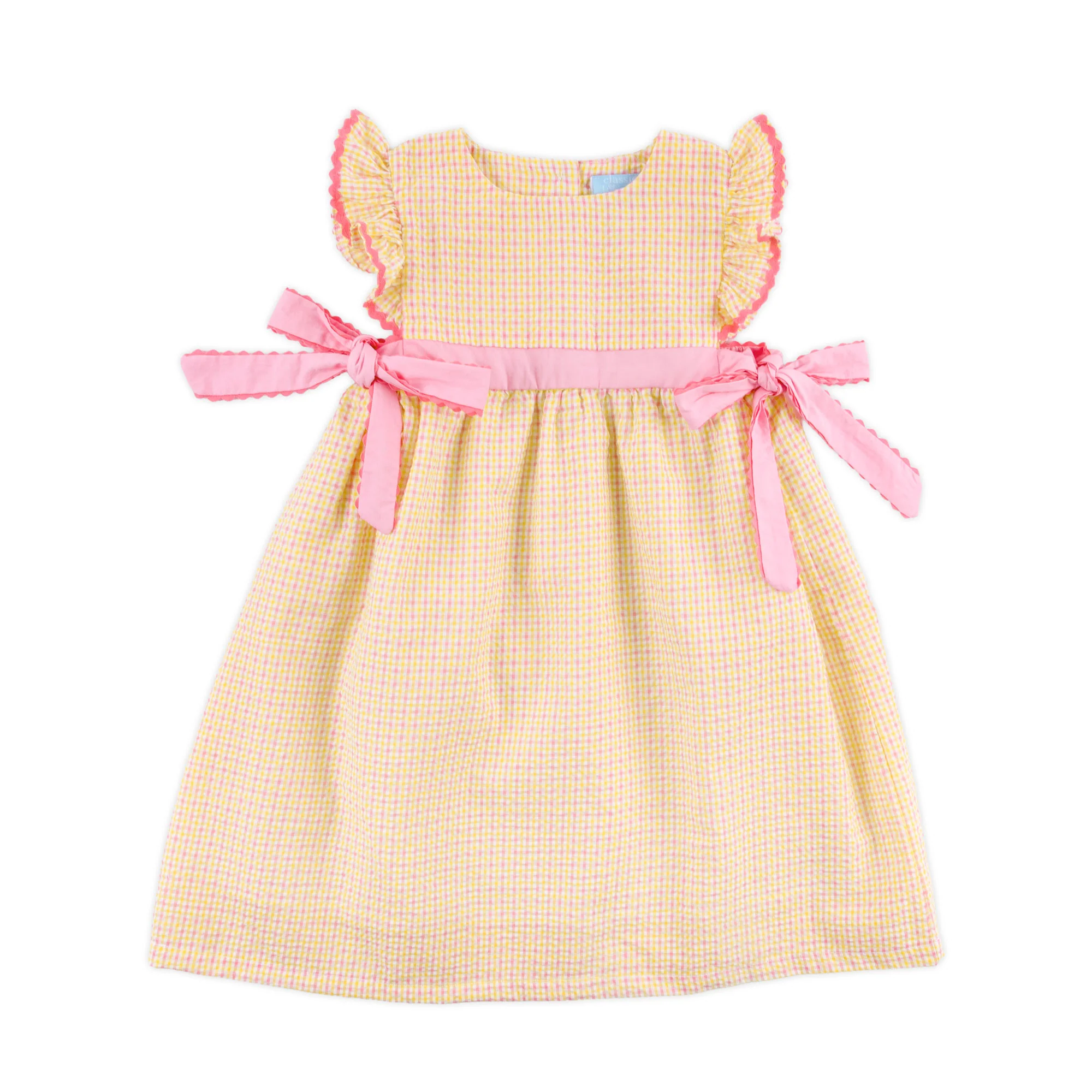 Summer Days Yellow & Pink Gingham Avery Dress - Image 4