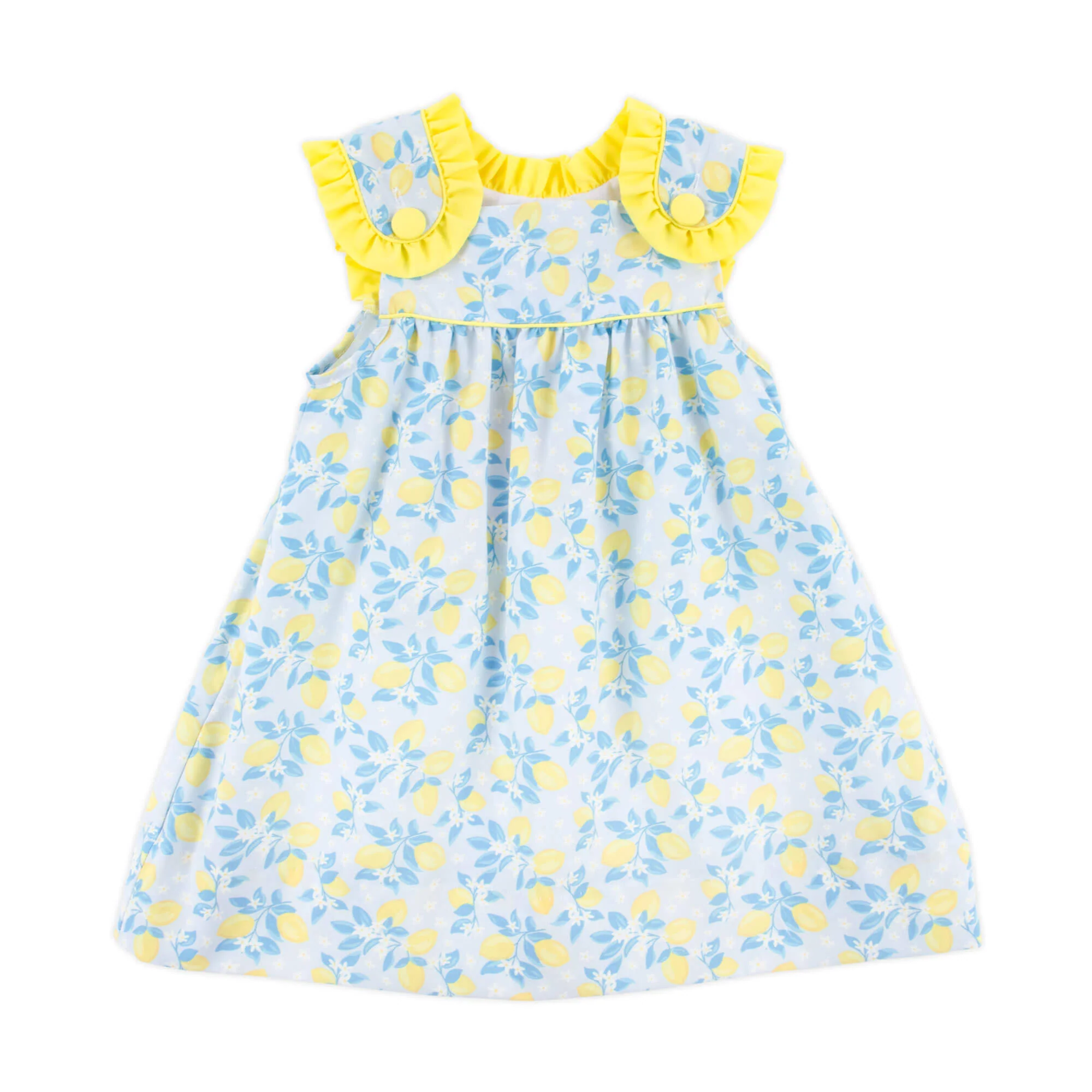 Summer Lemon Floral Lulu Dress - Image 3