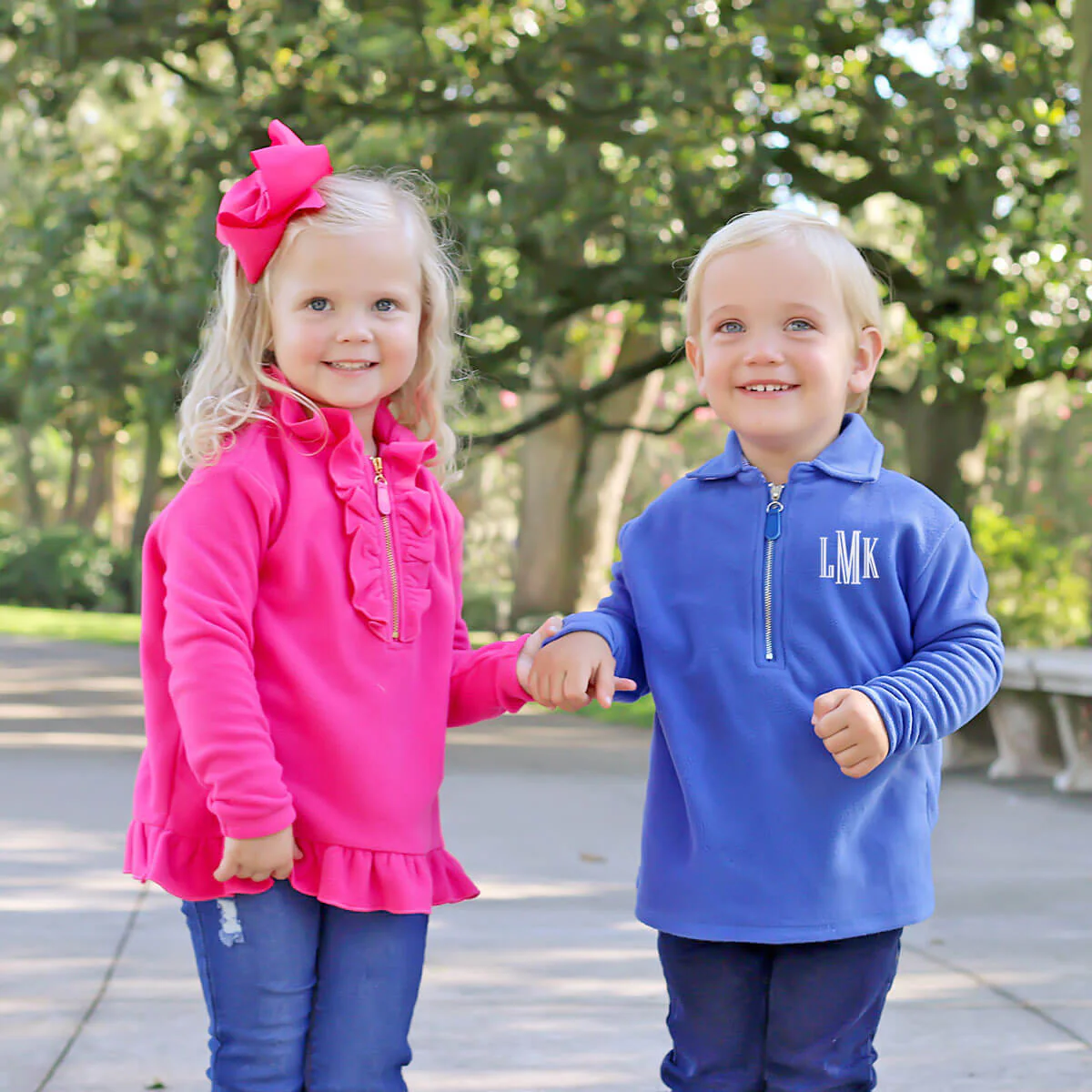Pink Half Zip Ruffle Fleece Jacket - Image 3