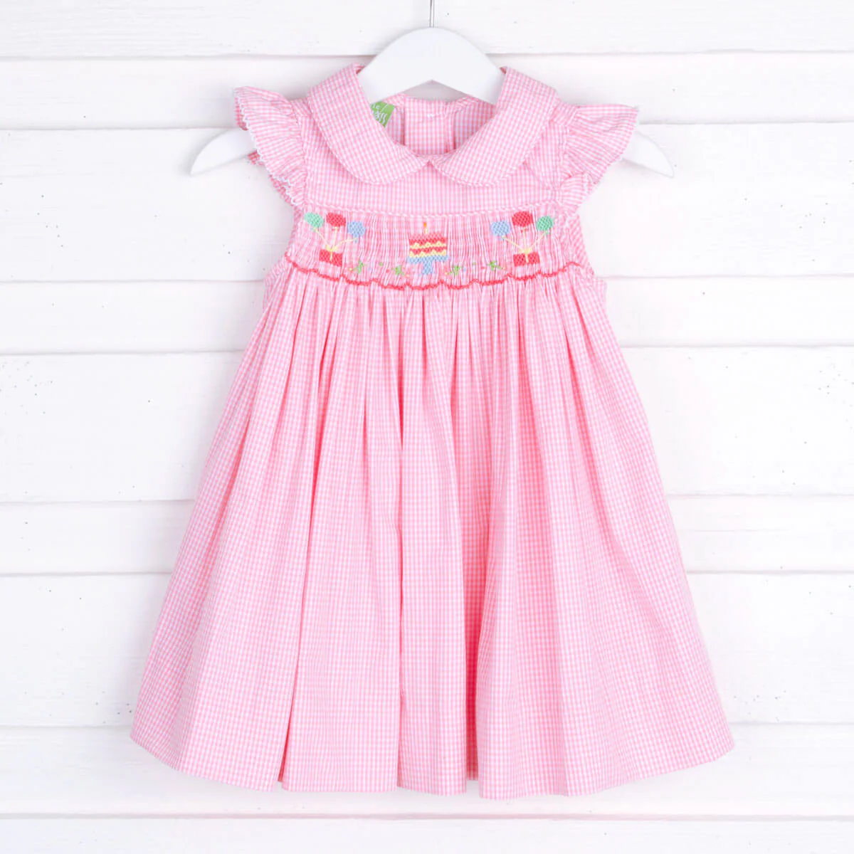 Sweet Birthday Smocked Pink Dress