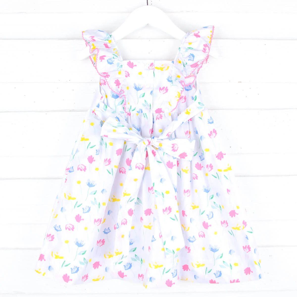 Sweet Pink Floral Waterfall Dress - Image 2