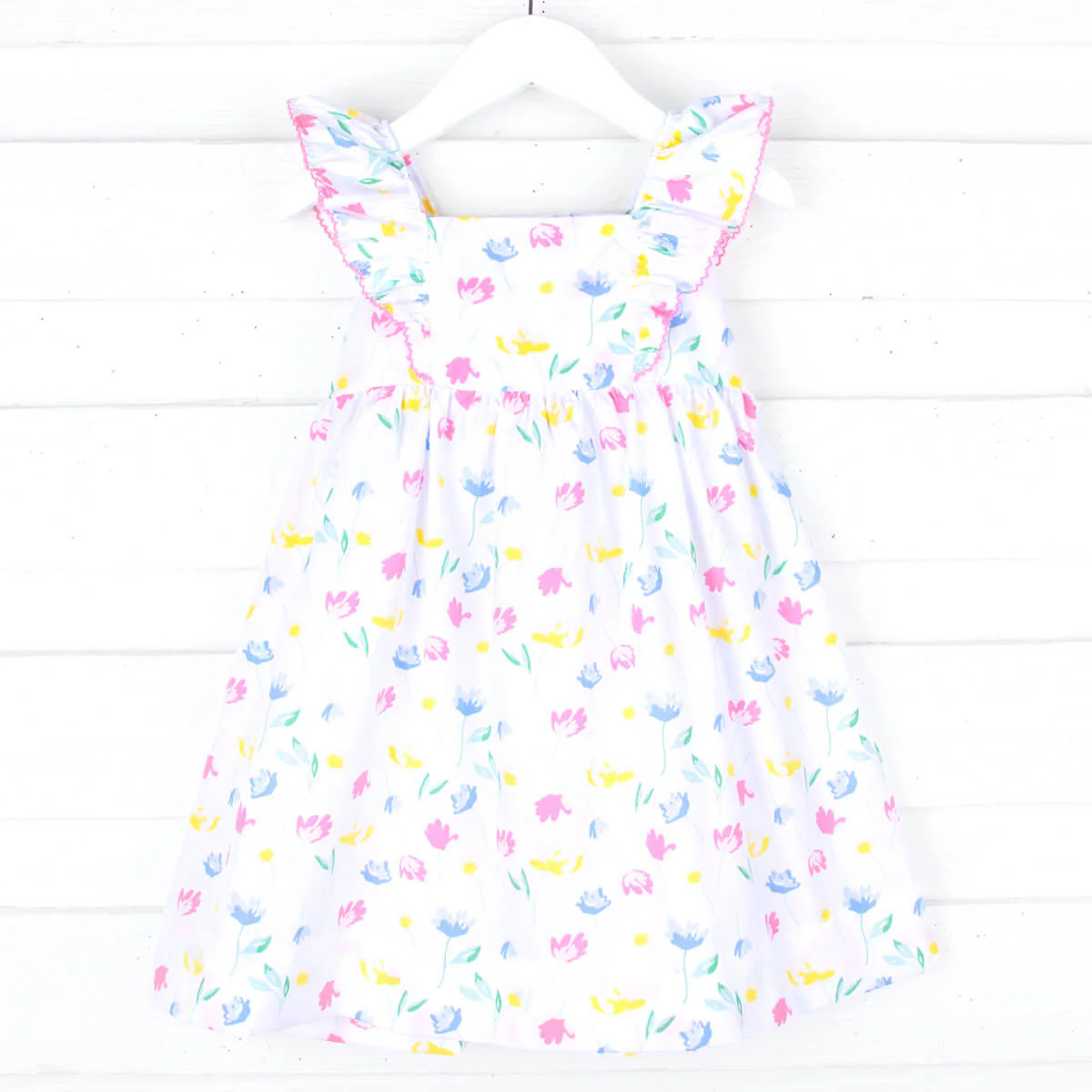 Sweet Pink Floral Waterfall Dress - Image 3