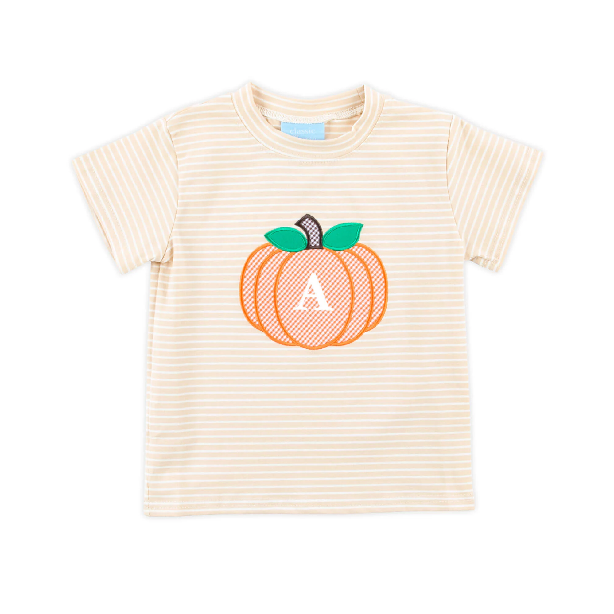 Sweet Pumpkin Tan Stripe Short Sleeve Shirt - Image 2