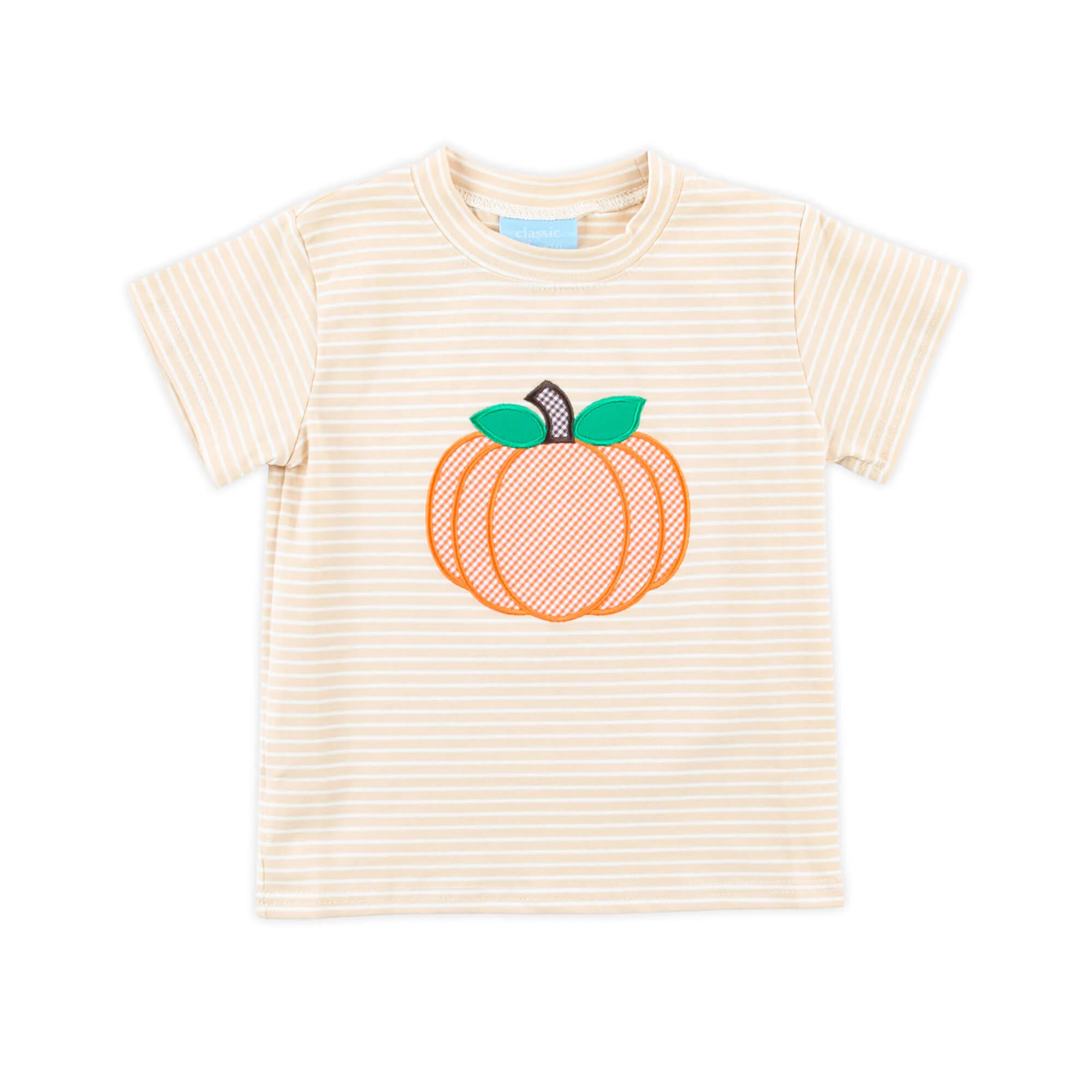 Sweet Pumpkin Tan Stripe Short Sleeve Shirt - Image 4