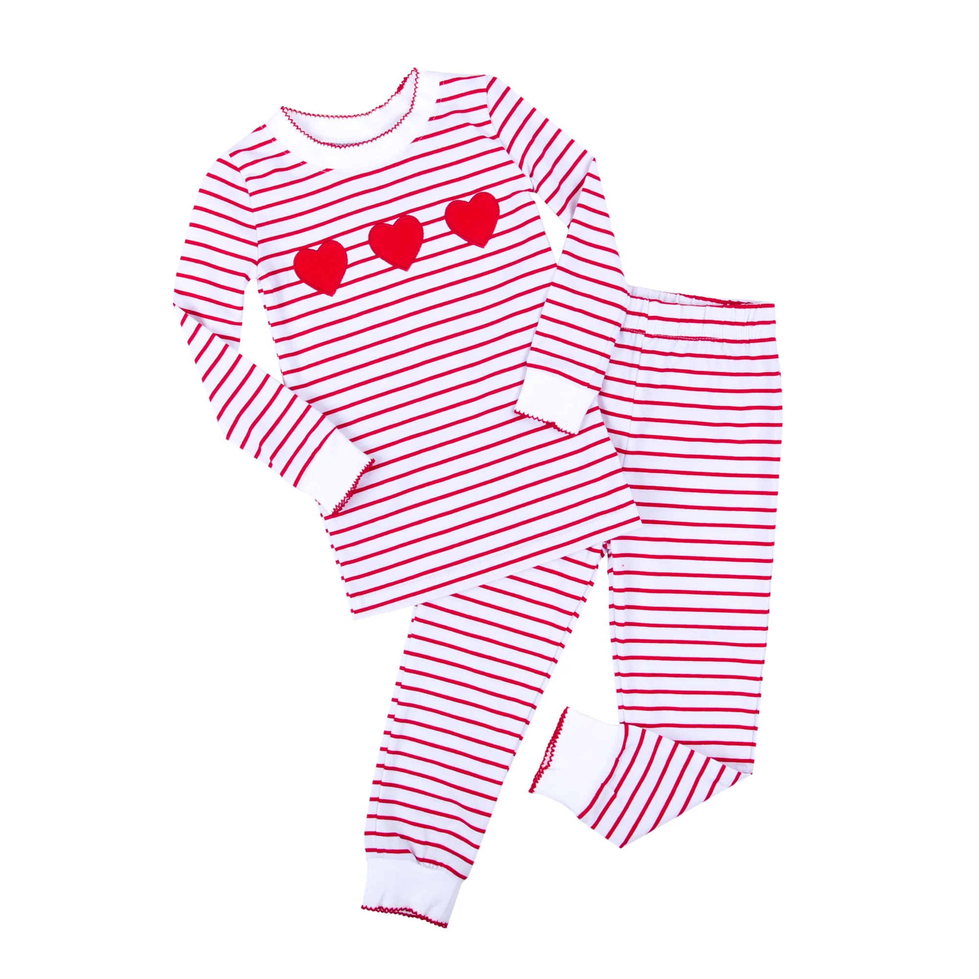Sweet Valentine Red Stripe Pajamas - Image 4