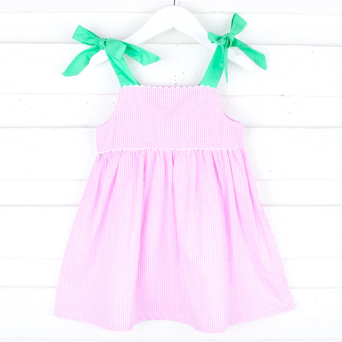 Pink Gingham Aubree Dress - Image 3