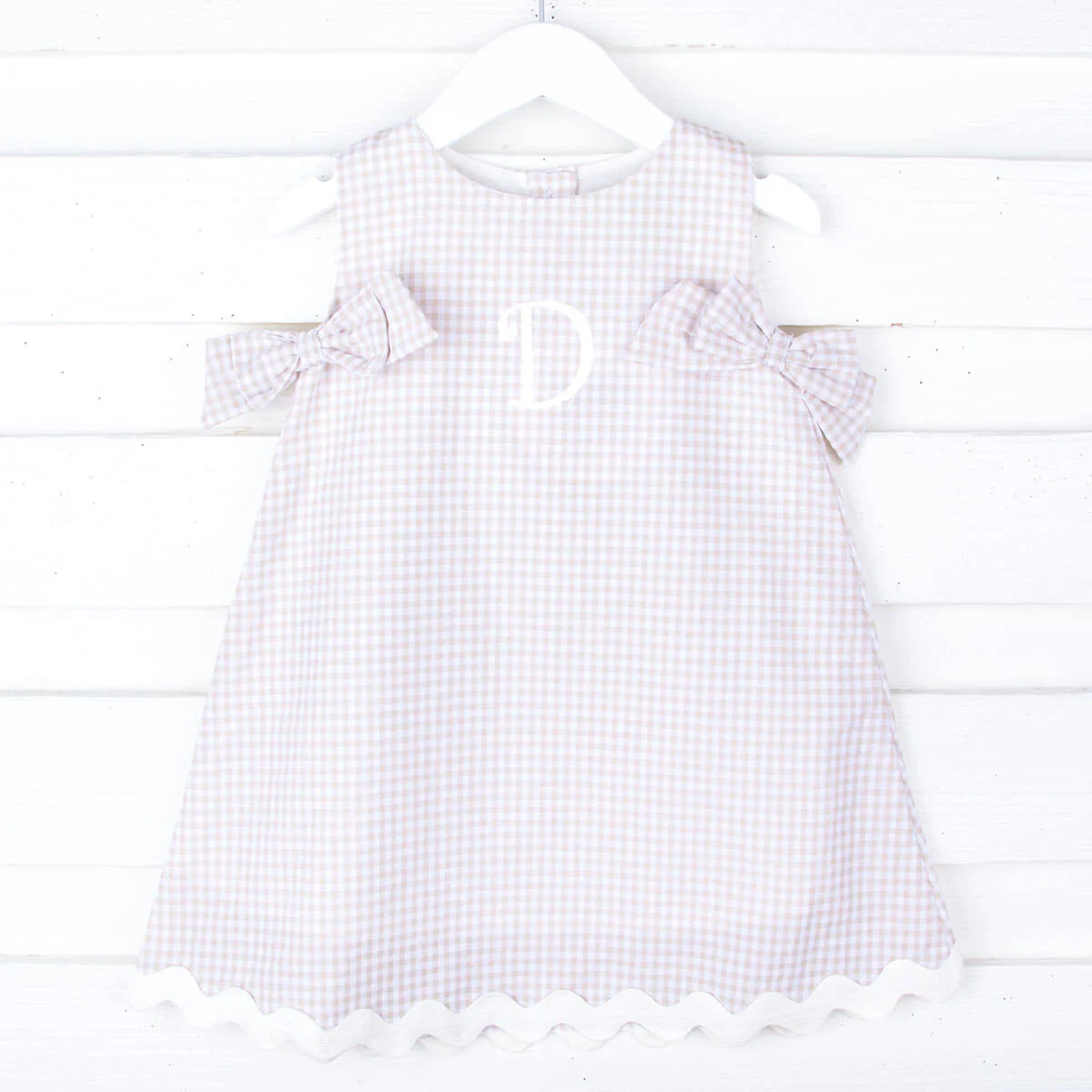Tan Gingham Eleanor Dress - Image 4