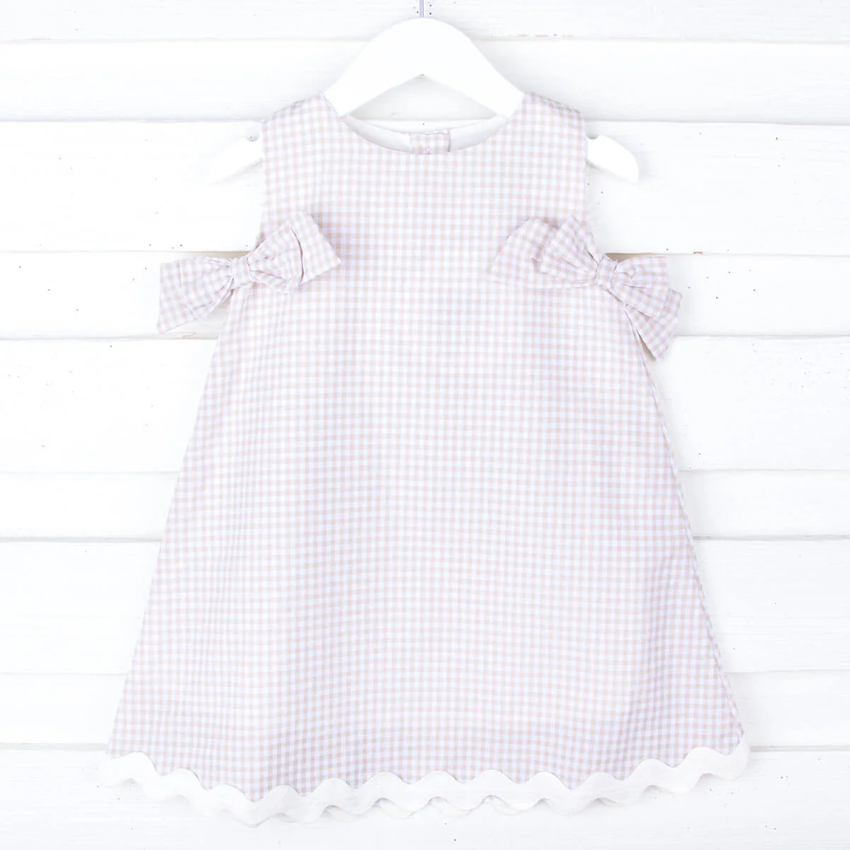 Tan Gingham Eleanor Dress - Image 5