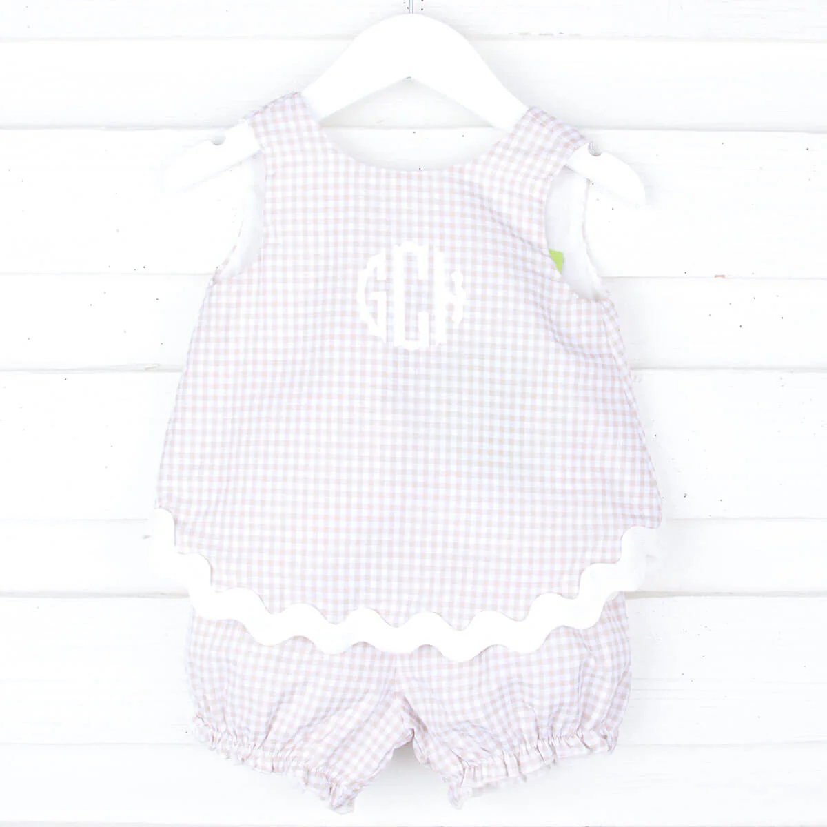 Tan Gingham Sadie Bloomer Set - Image 4