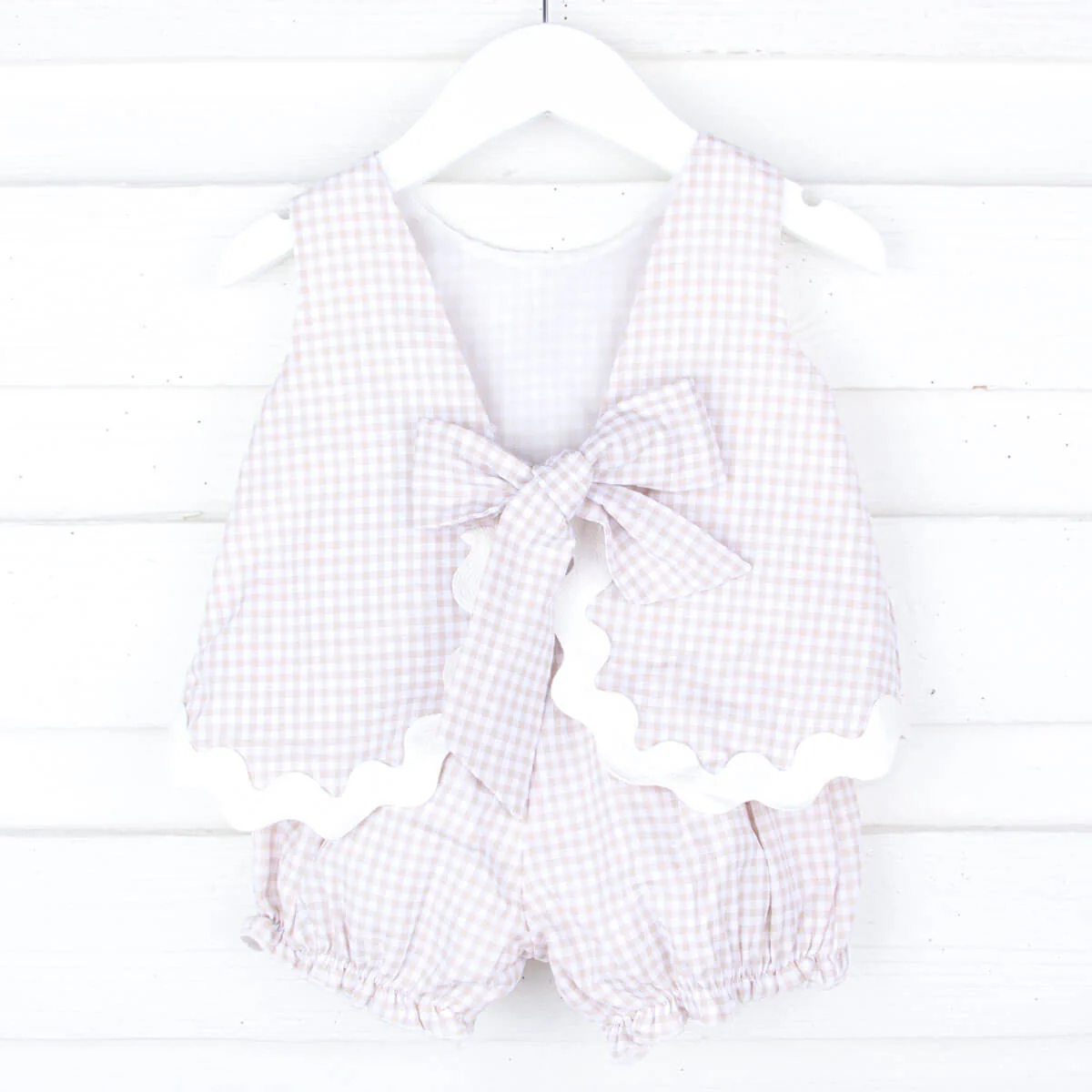 Tan Gingham Sadie Bloomer Set - Image 5