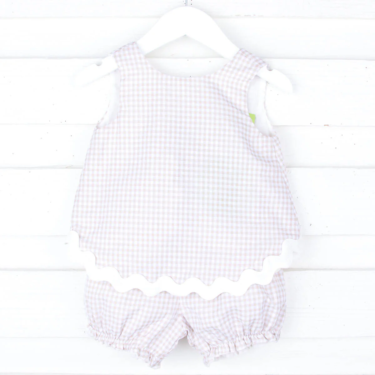 Tan Gingham Sadie Bloomer Set - Image 6