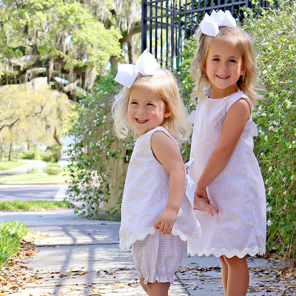 Tan Gingham Sadie Bloomer Set - Image 8