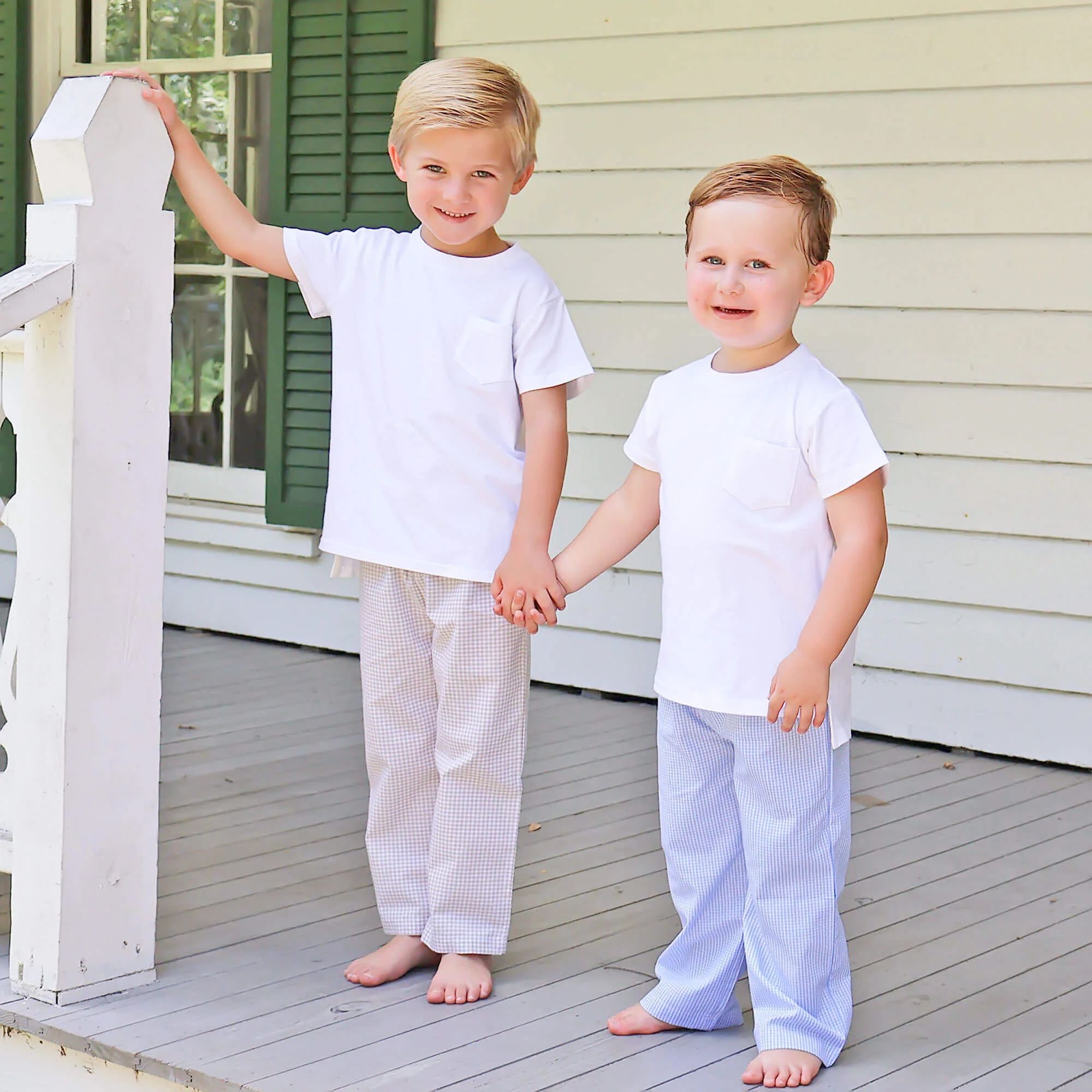 Tan Gingham Standard Pants - Image 4