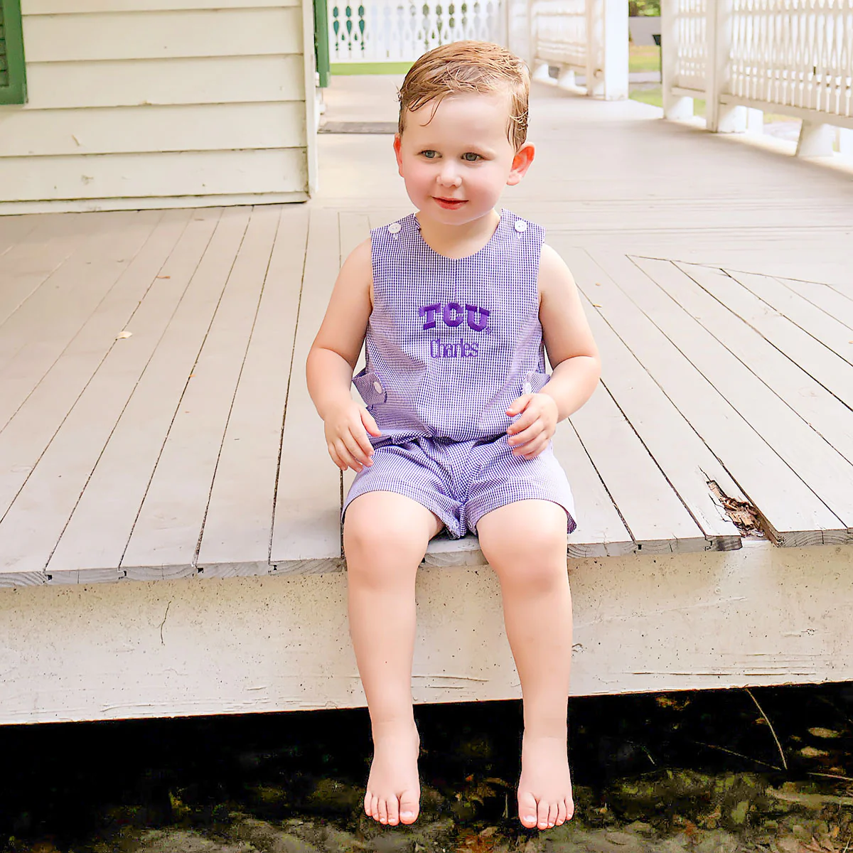 TCU Embroidered Purple Jon Jon - Image 2