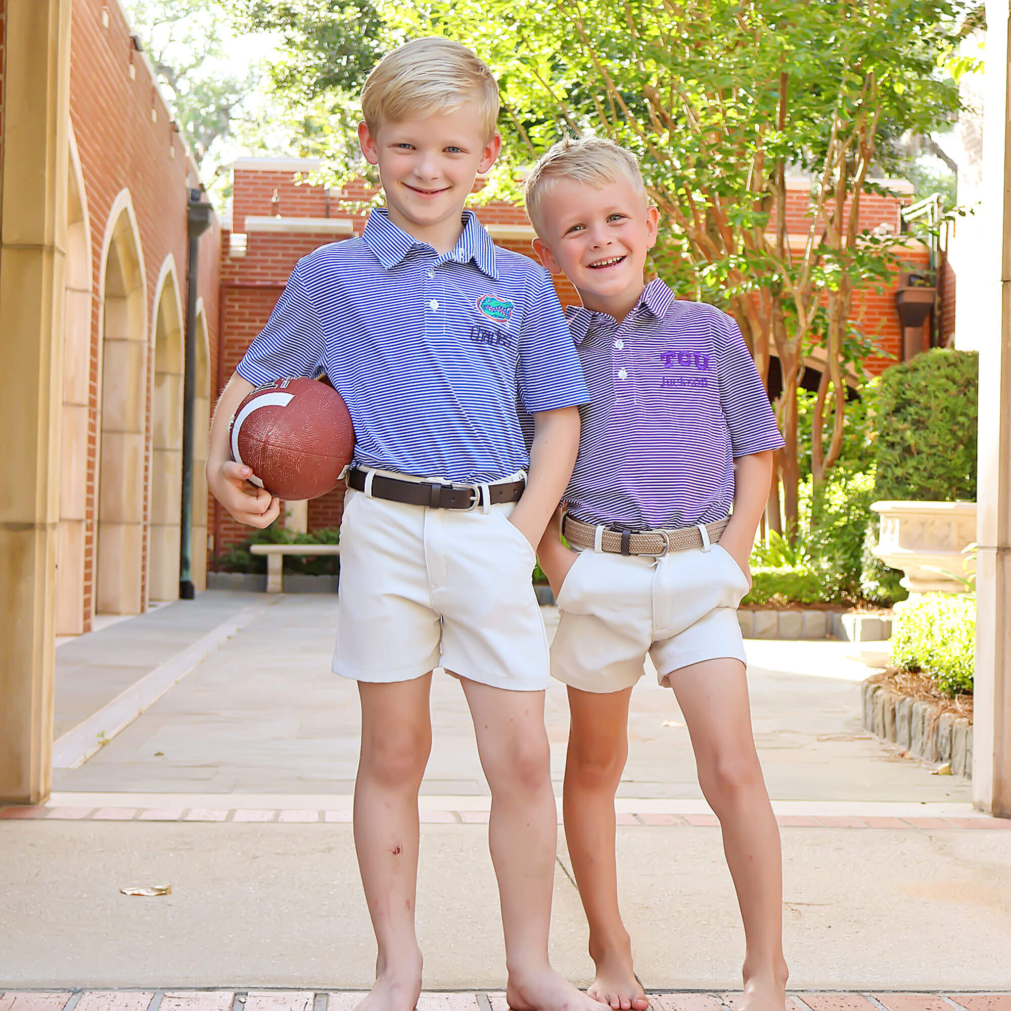 TCU Embroidered Purple Performance Polo - Image 5