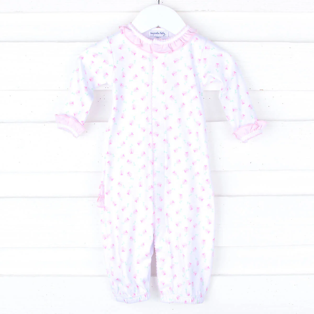 Tessa's Classic Floral Pink Ruffle Converter Gown - Image 3