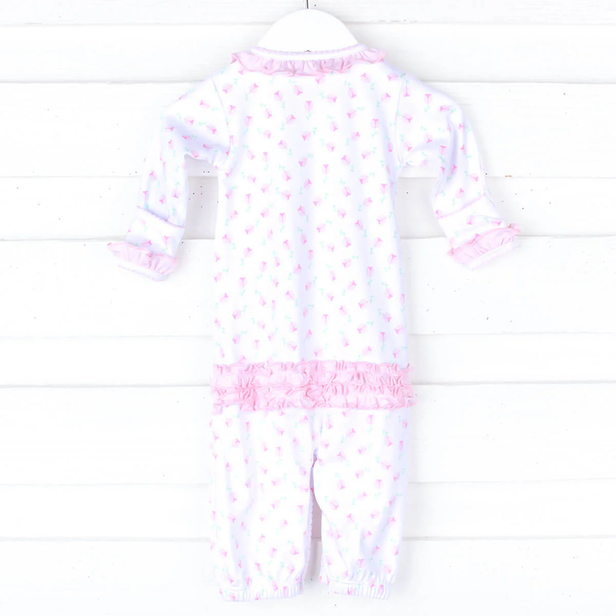 Tessa's Classic Floral Pink Ruffle Converter Gown - Image 4