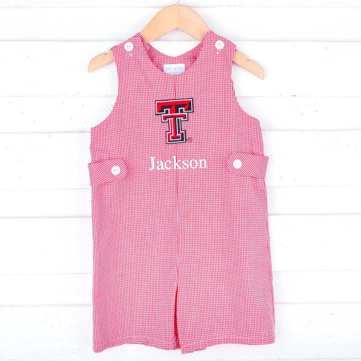 Texas Tech Embroidered Red Jon Jon - Image 2