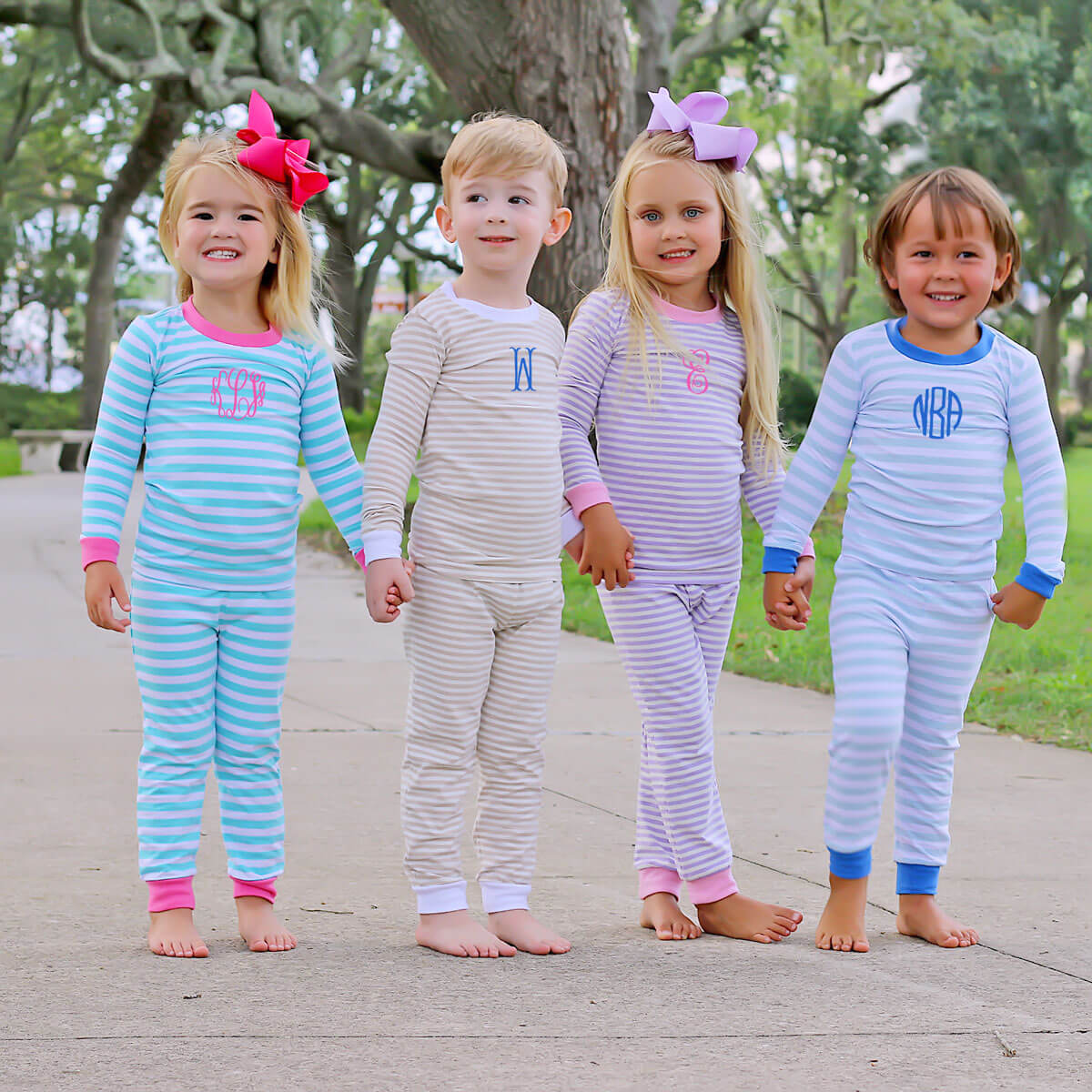 Blue and White Stripe Pajamas - Image 4