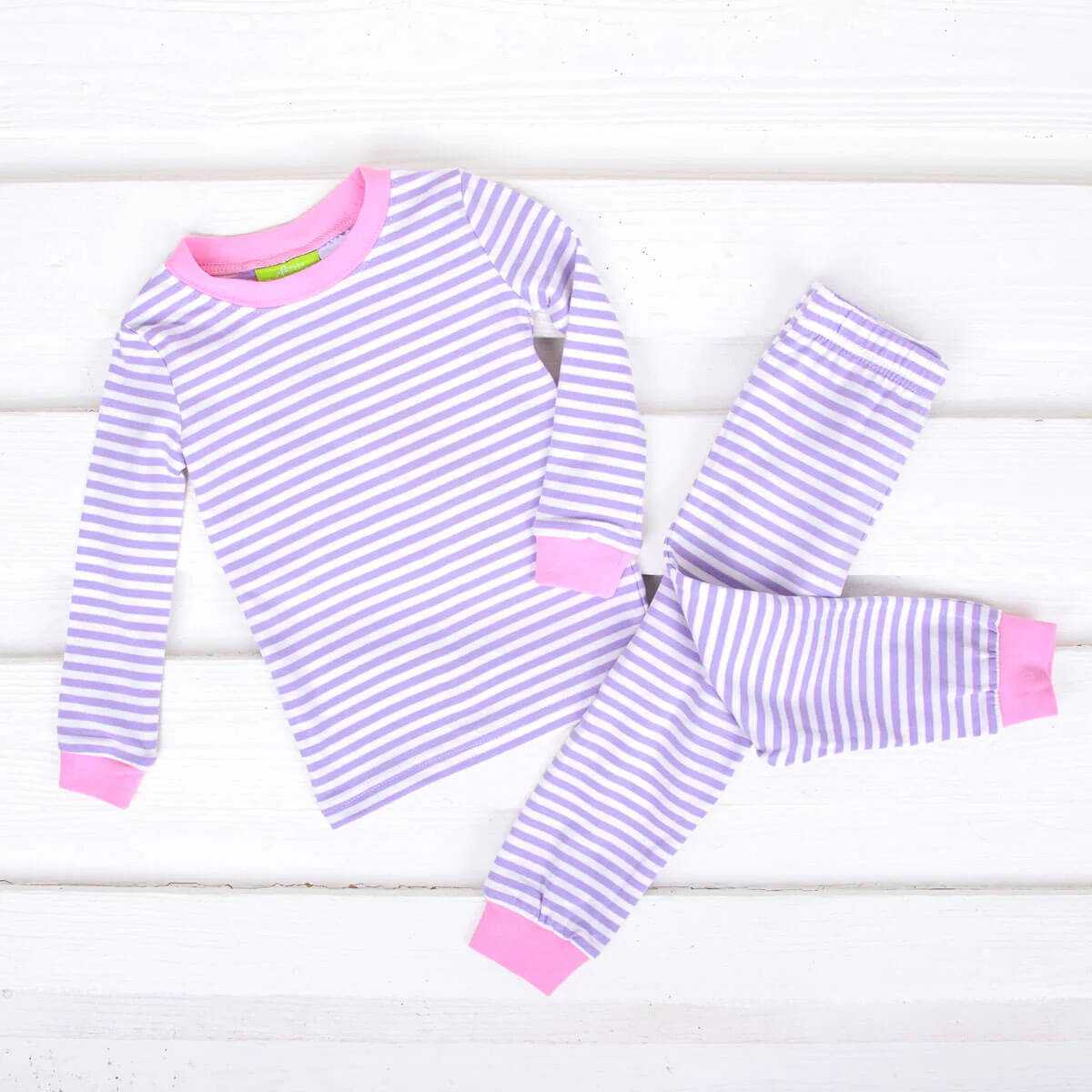 Purple and White Stripe Pajamas - Image 3