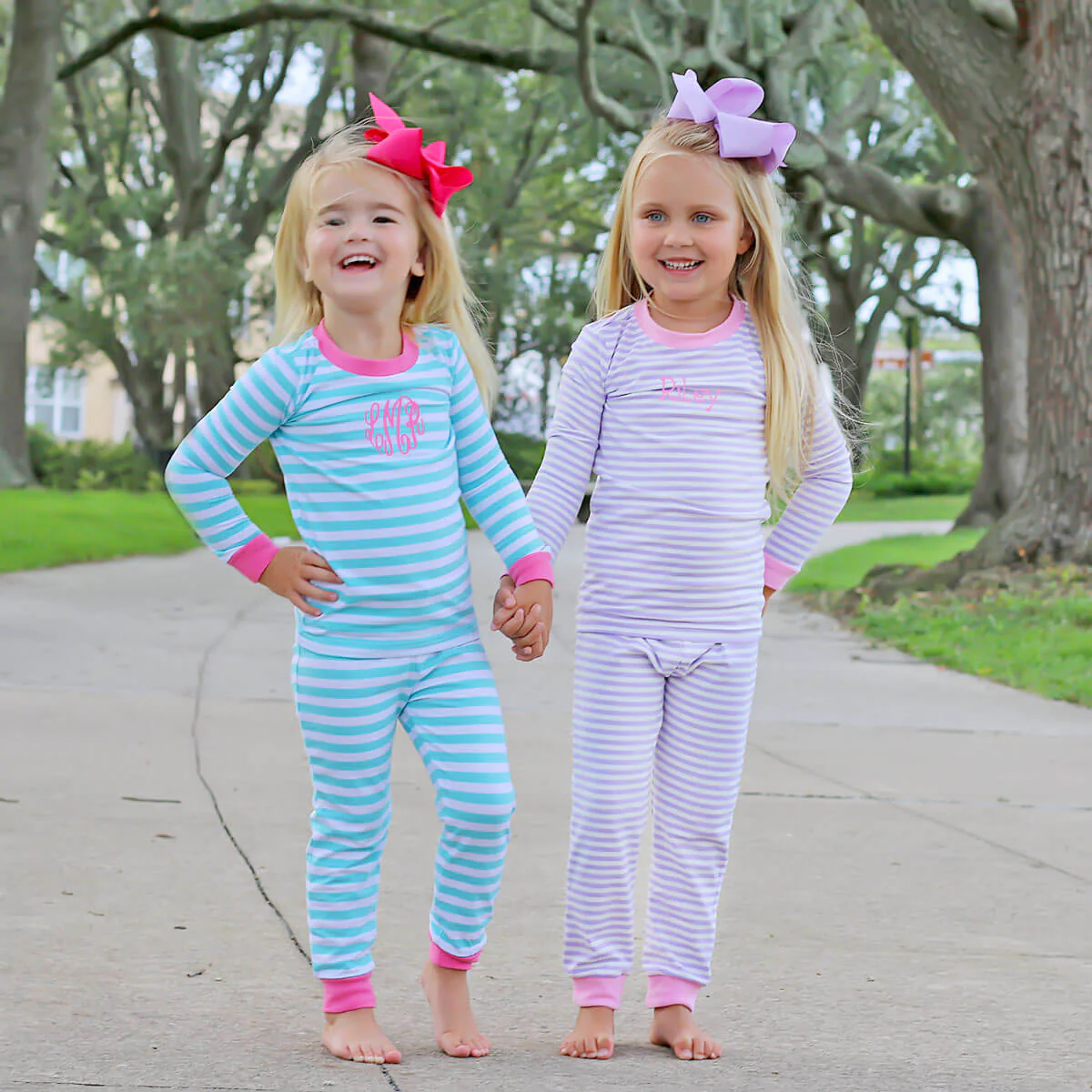 Purple and White Stripe Pajamas - Image 4