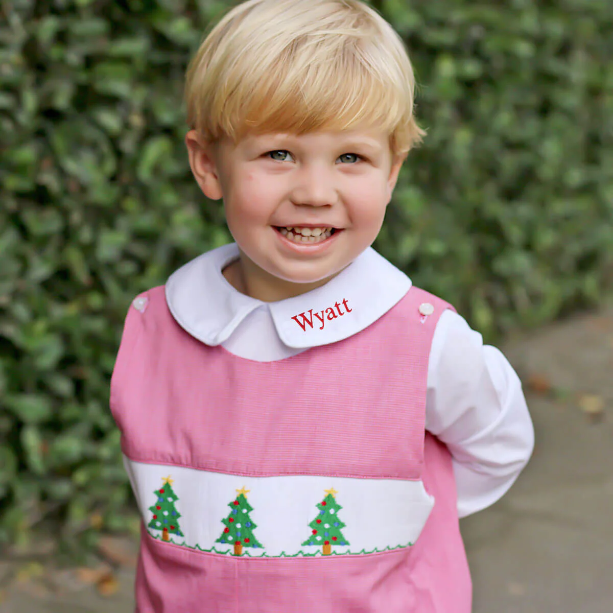 Twinkly Tree Red Smocked Longall - Image 3
