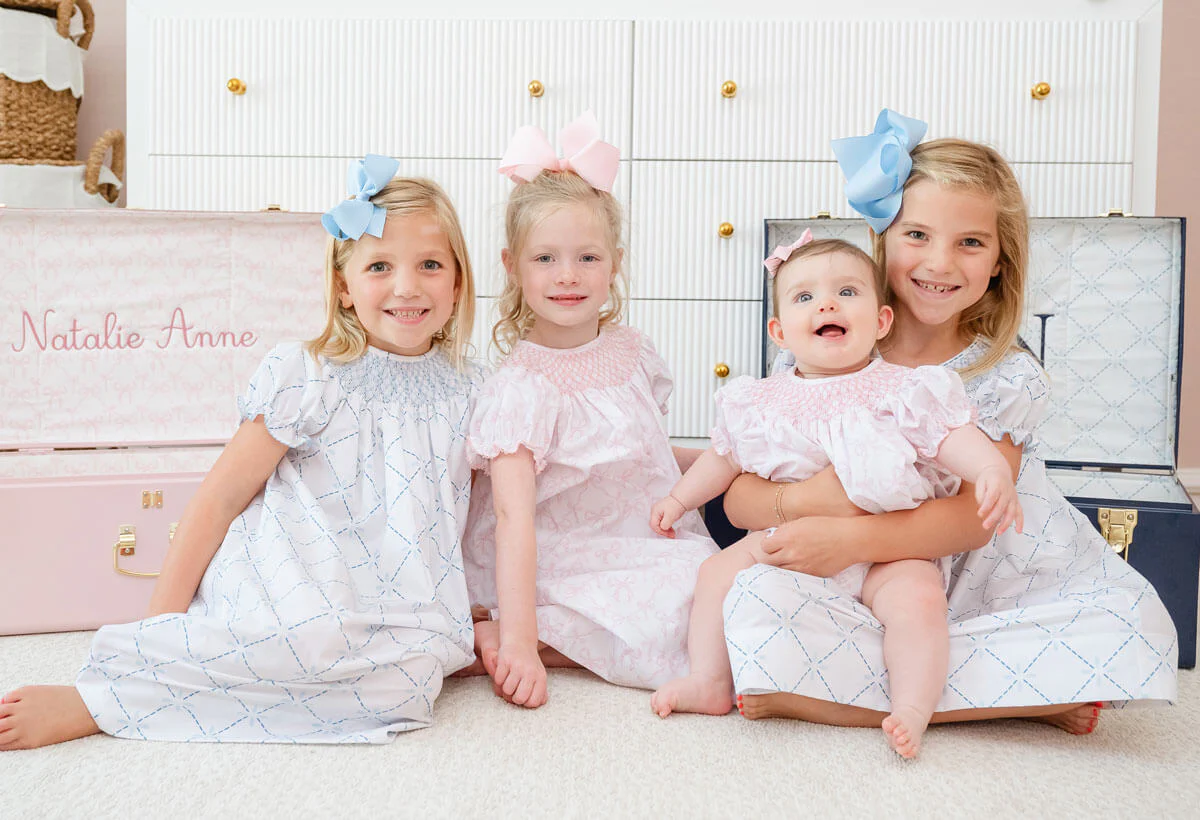 Touch of Blue Smocked Bishop Dress - Image 5