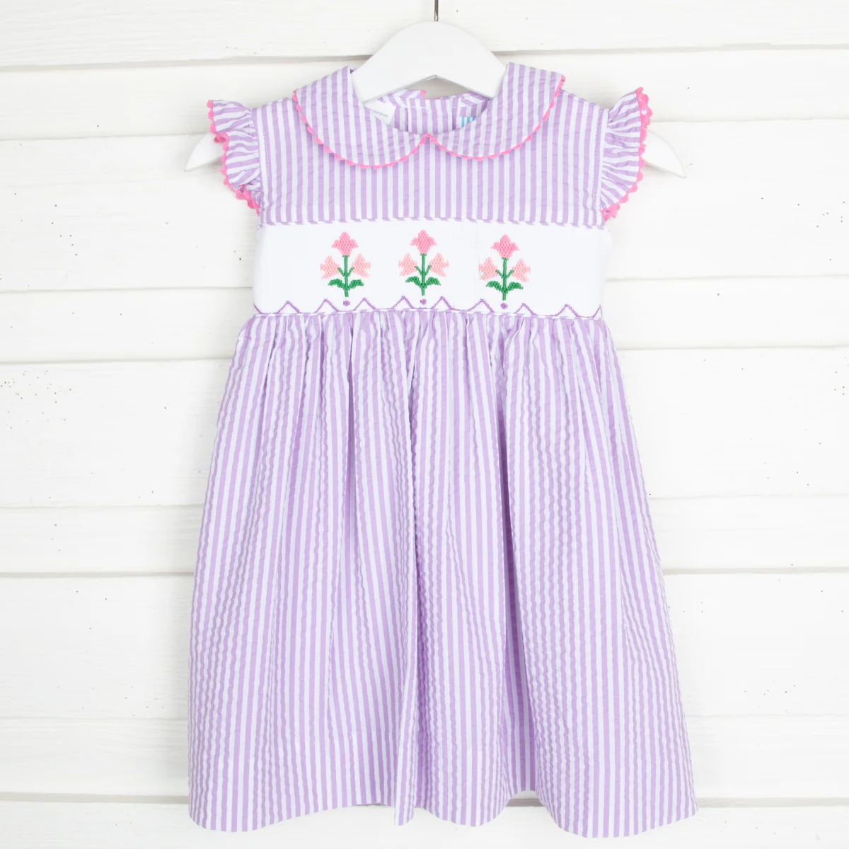 Tulips Smocked Lavender Dress - Image 2