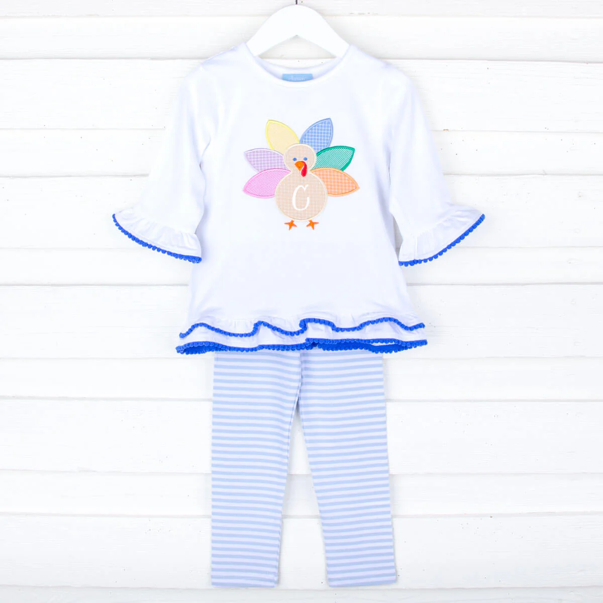 Turkey Light Blue Stripe Milly Legging Set - Image 2