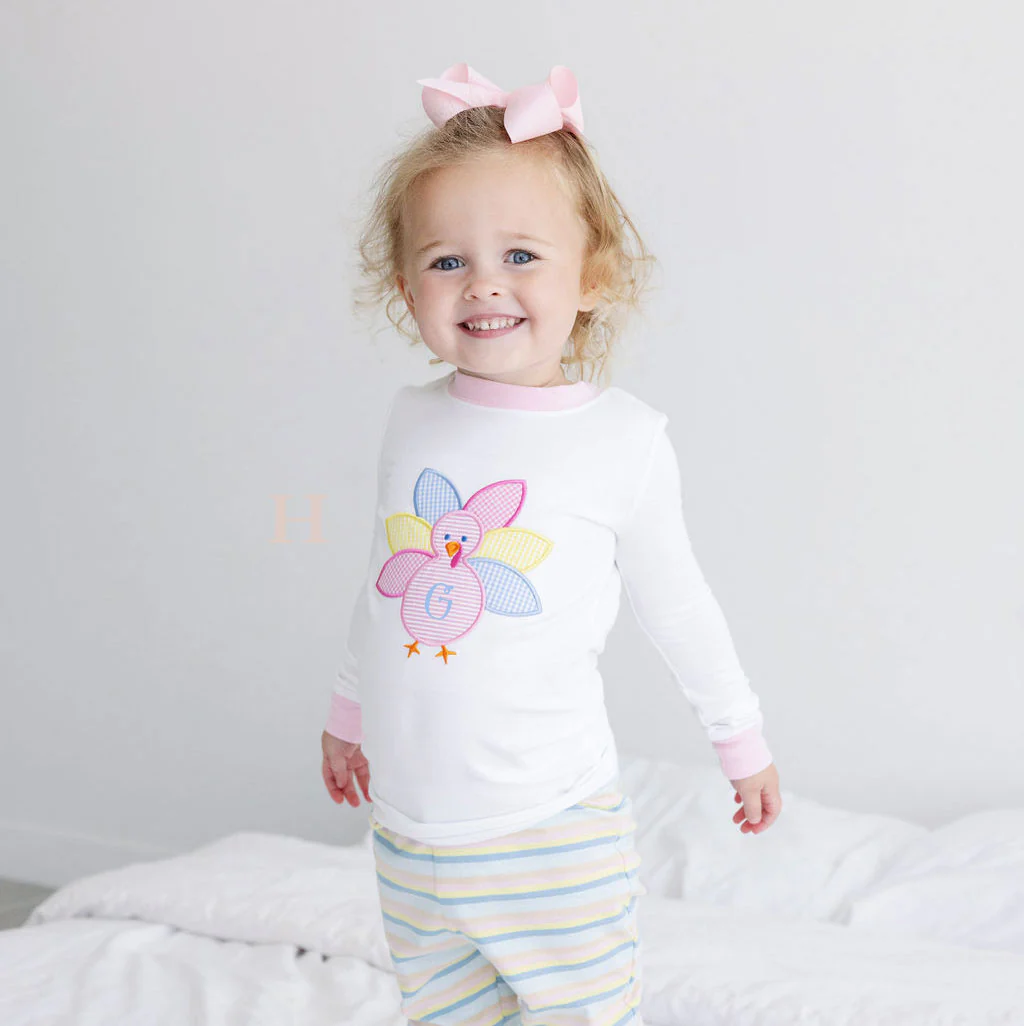 Turkey Colorful Pink Stripe Pajamas - Image 2