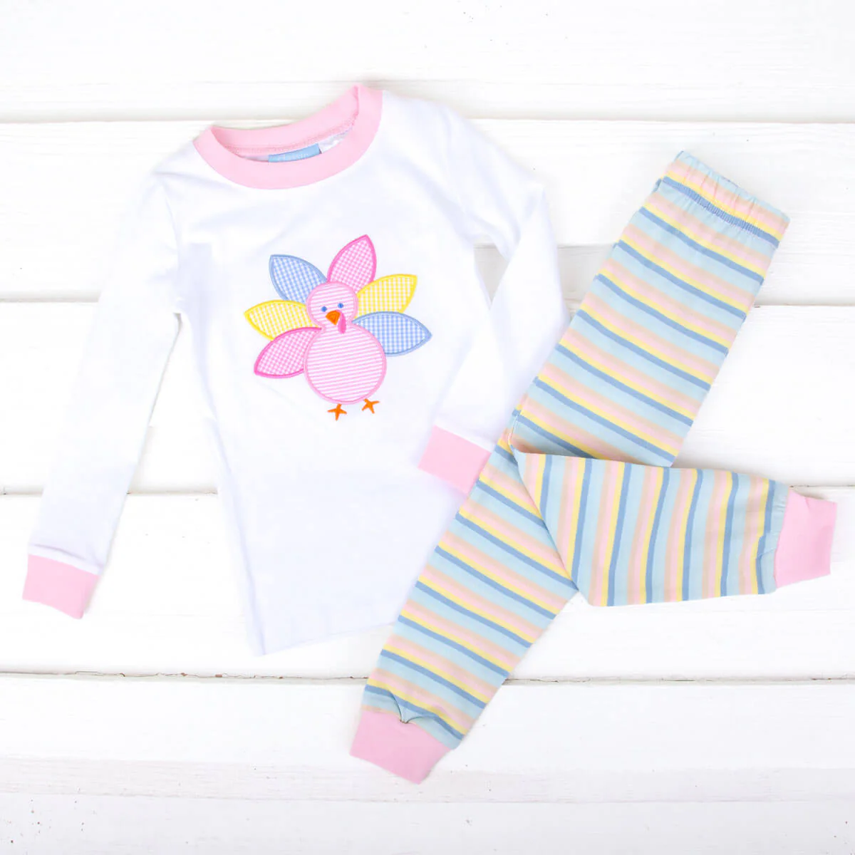 Turkey Colorful Pink Stripe Pajamas - Image 3