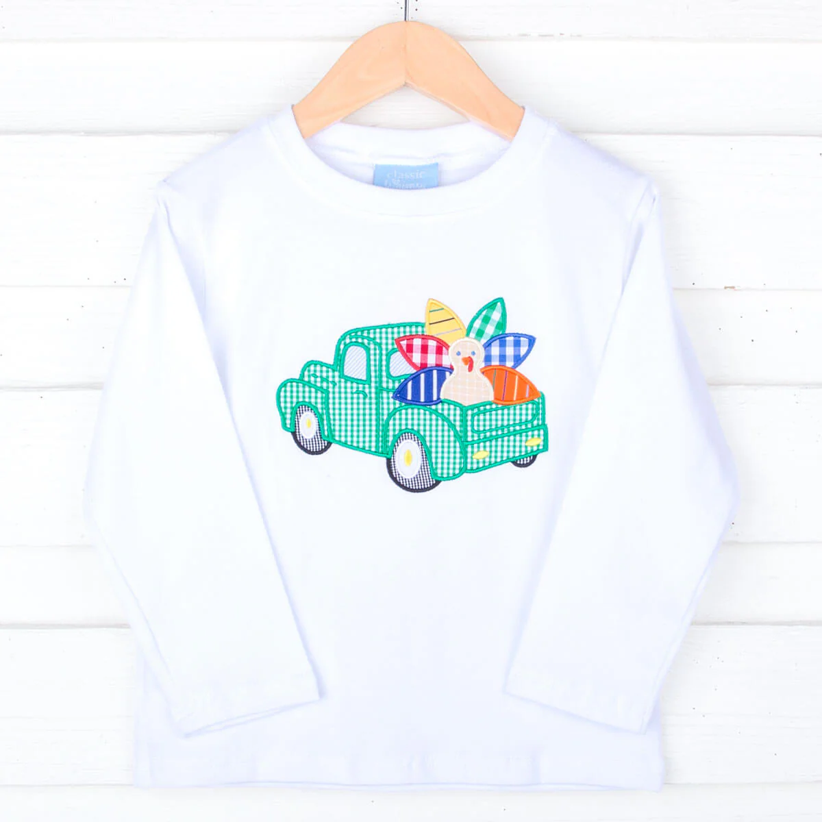 Turkey Truck White Long Sleeve Shirt - Image 2