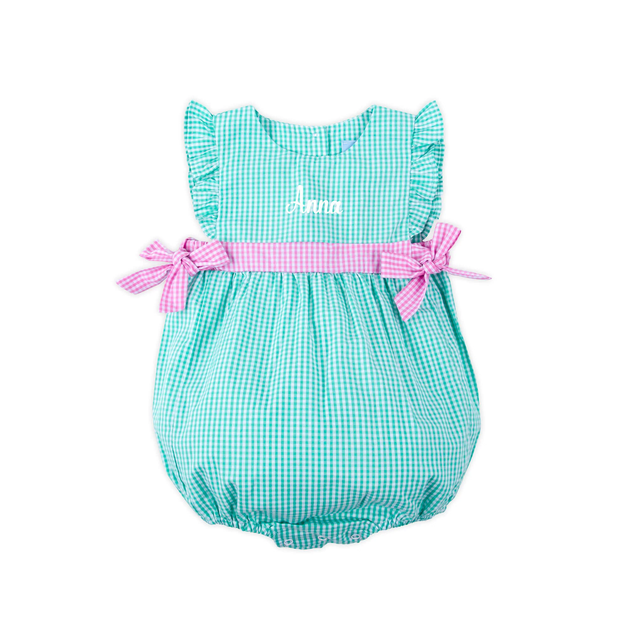 Turquoise Gingham Avery Bubble - Image 2