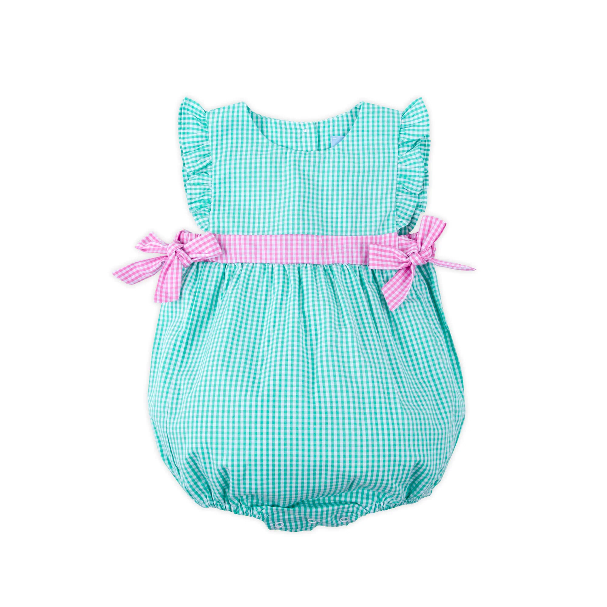 Turquoise Gingham Avery Bubble - Image 4