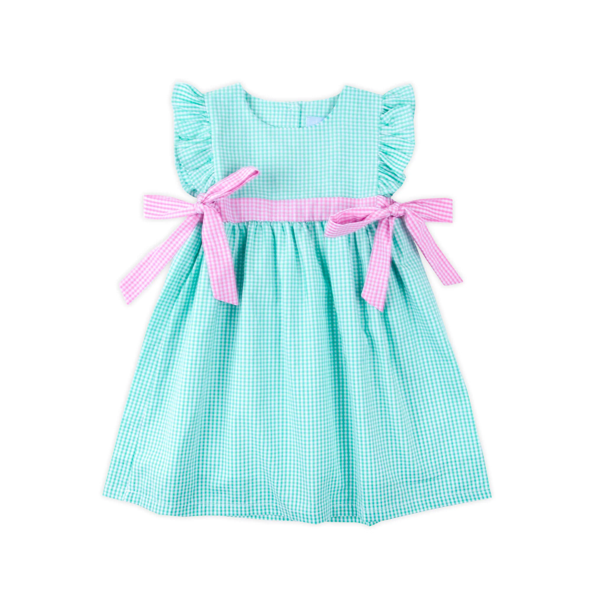 Turquoise Gingham Avery Dress - Image 2