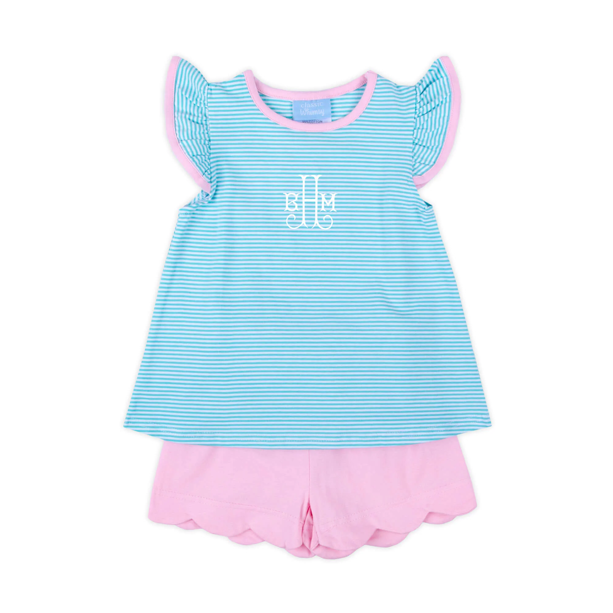 Turquoise Stripe Liv Short Set - Image 3