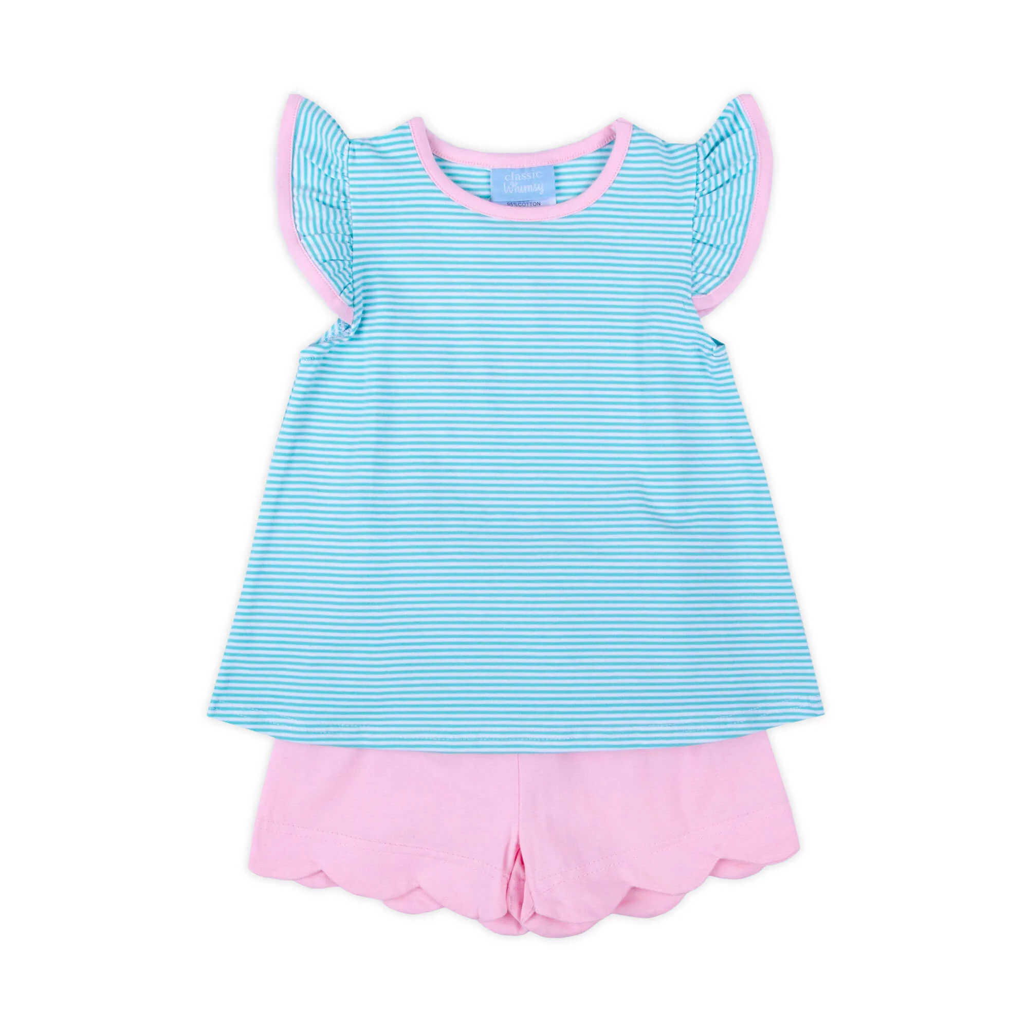 Turquoise Stripe Liv Short Set - Image 4