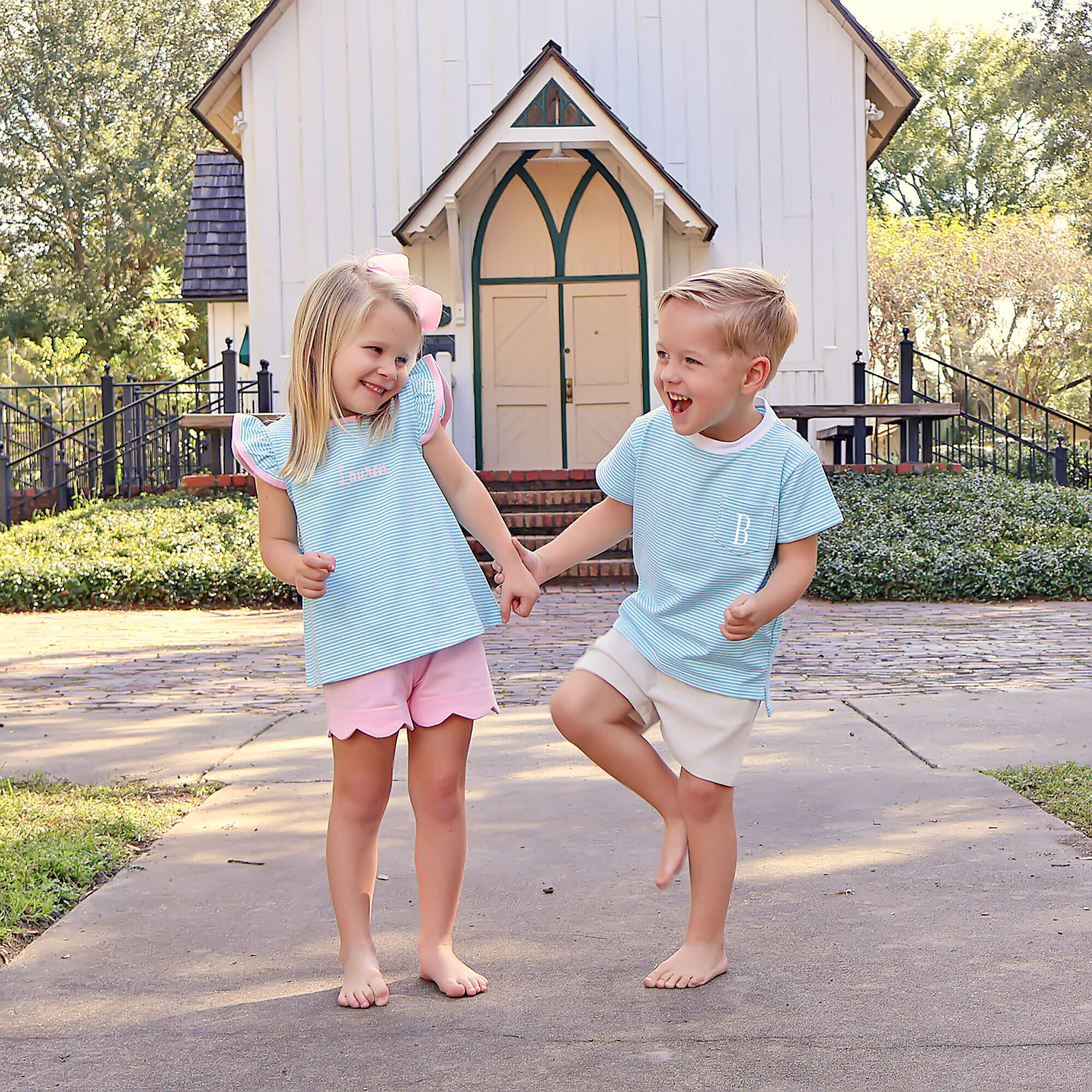 Turquoise Stripe Liv Short Set - Image 5