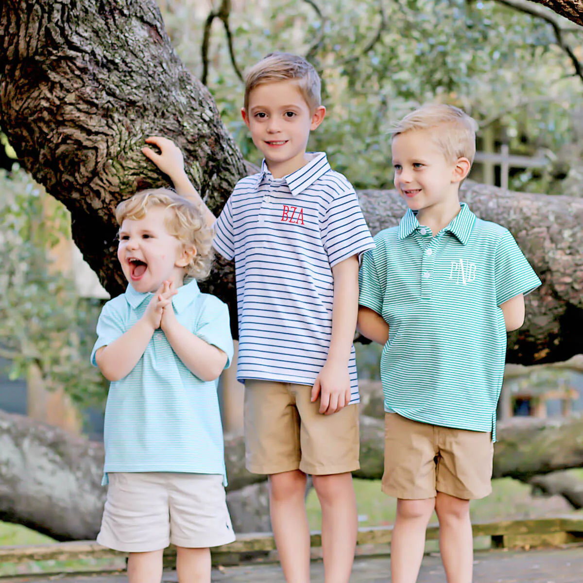 Turquoise Stripe Knit Short Sleeve Polo - Image 5