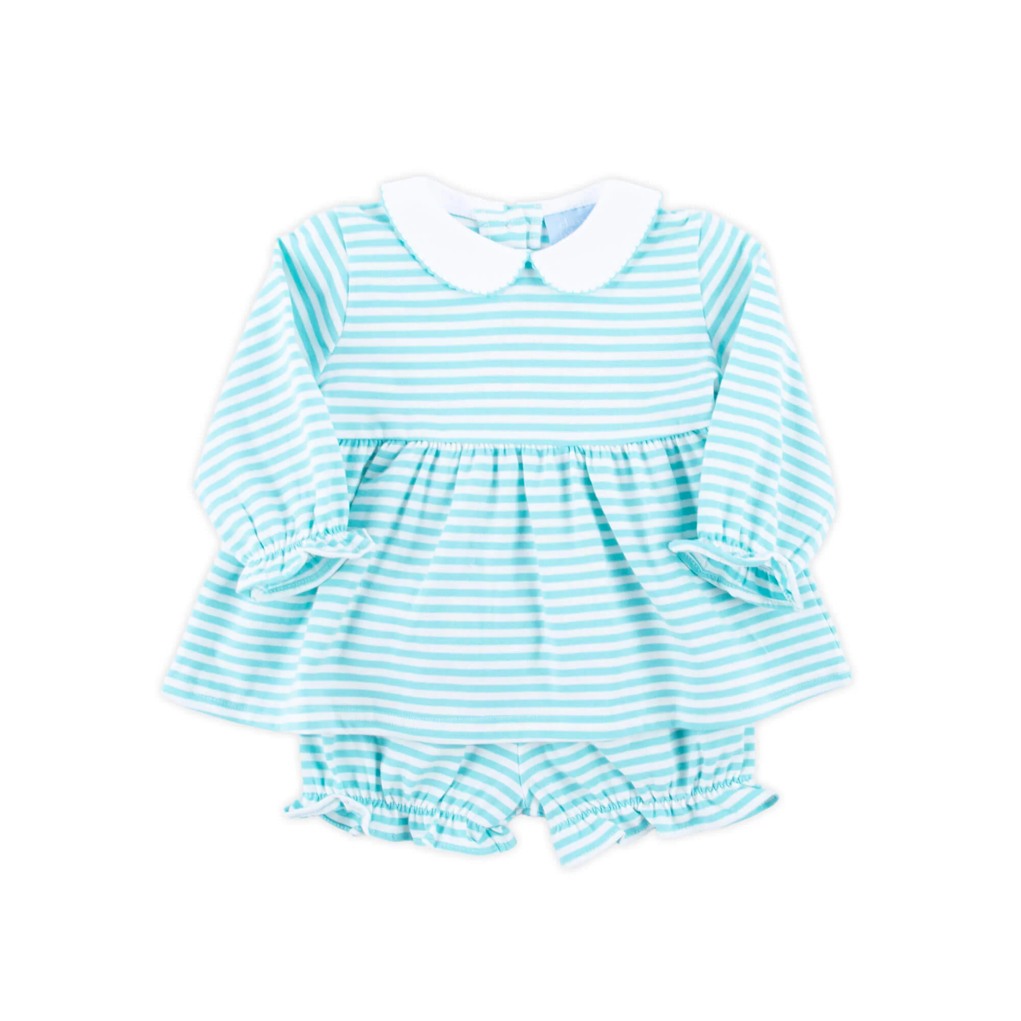 Turquoise Stripe Riley Bloomer Set - Image 4
