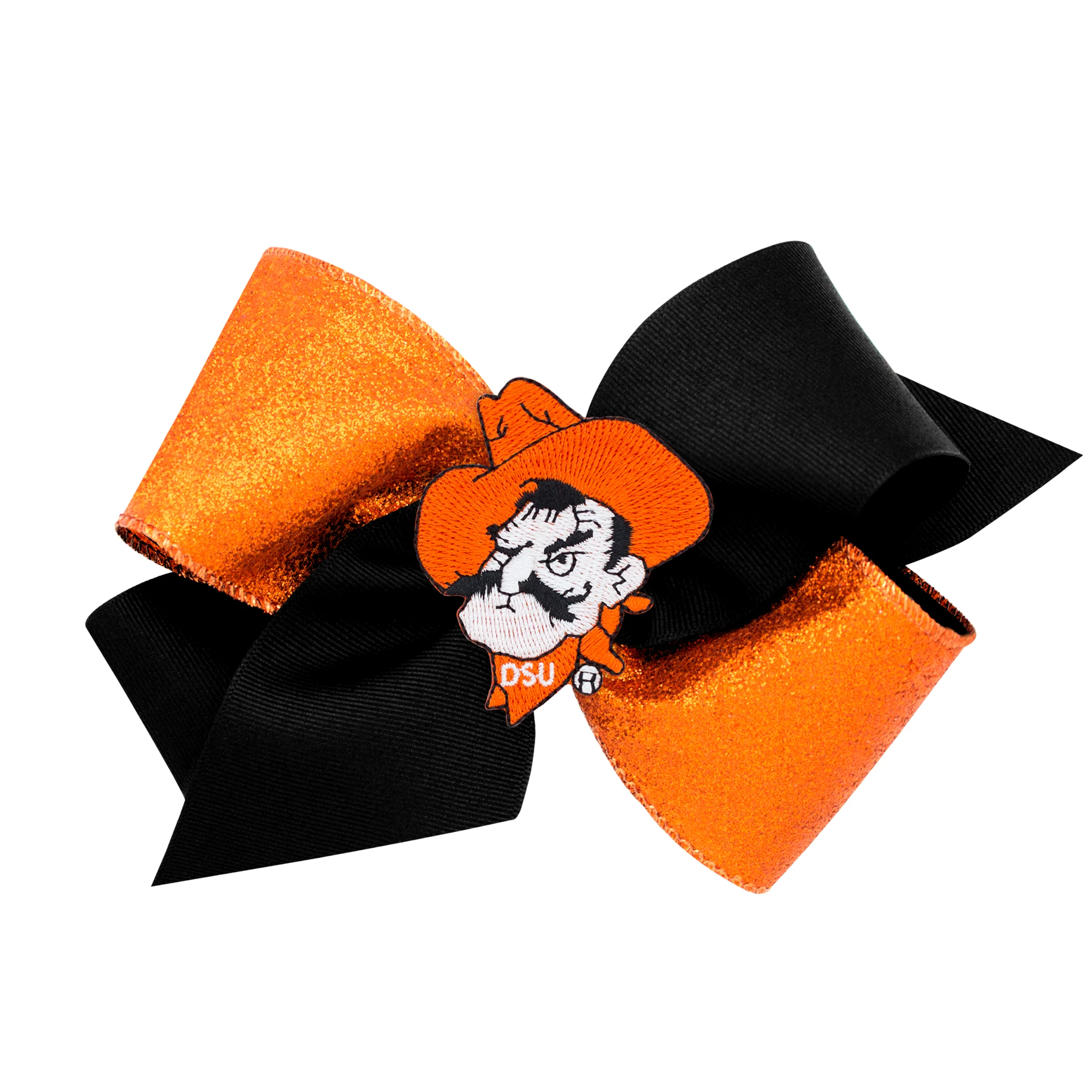 Two-Tone Glitz and Grosgrain Collegiate Bow - Image 11